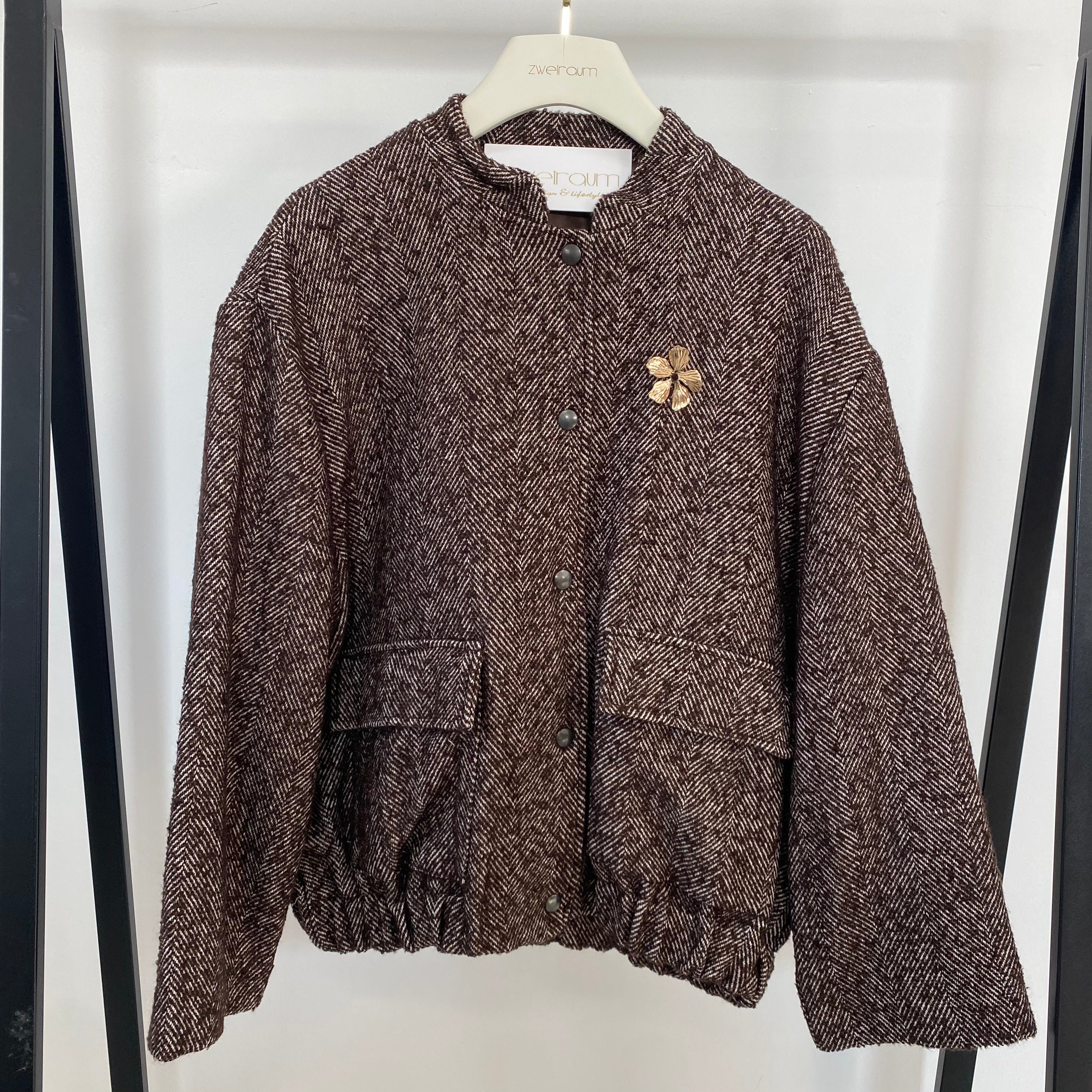 Bomberjacke Tweed Look