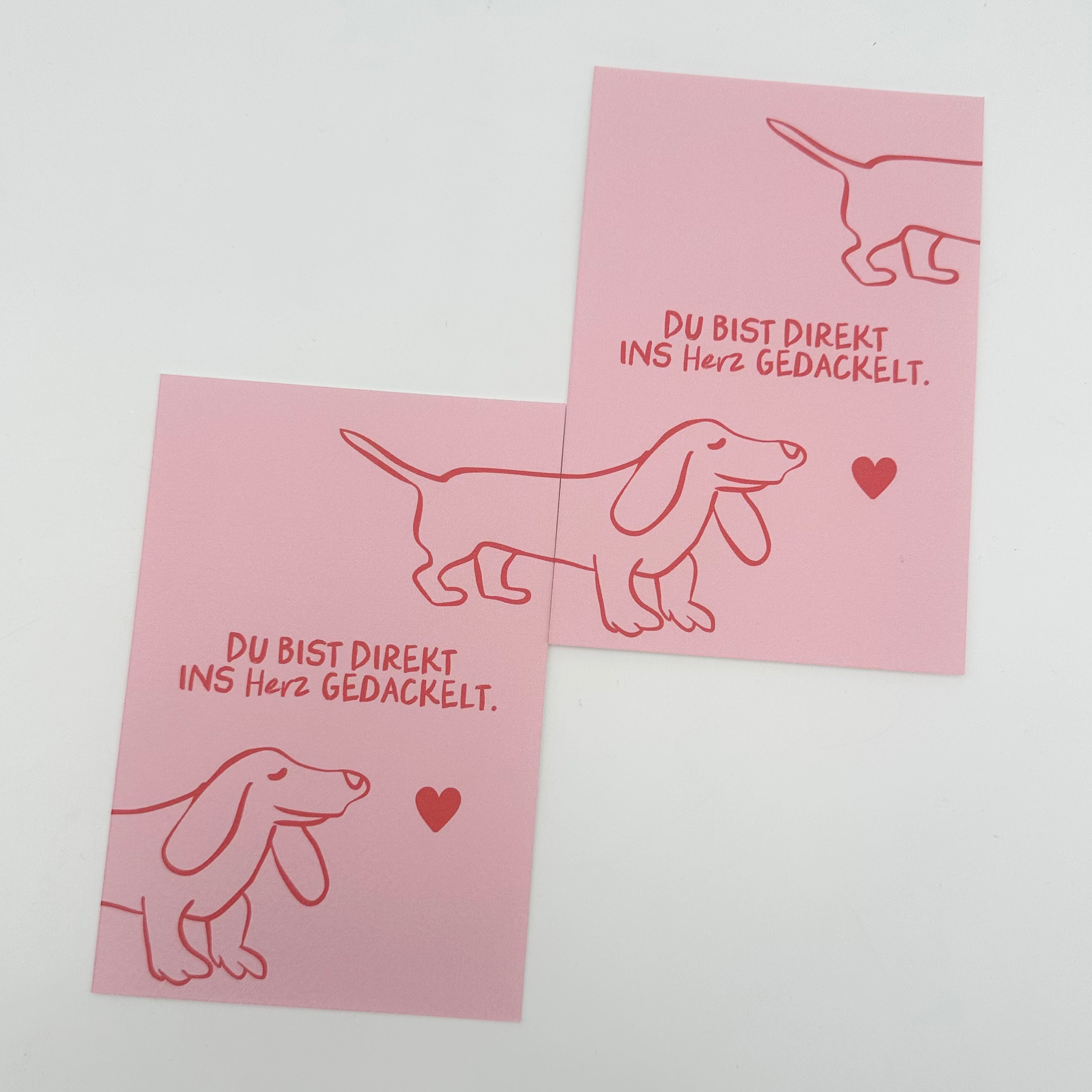Postkarte ins Herz gedackelt