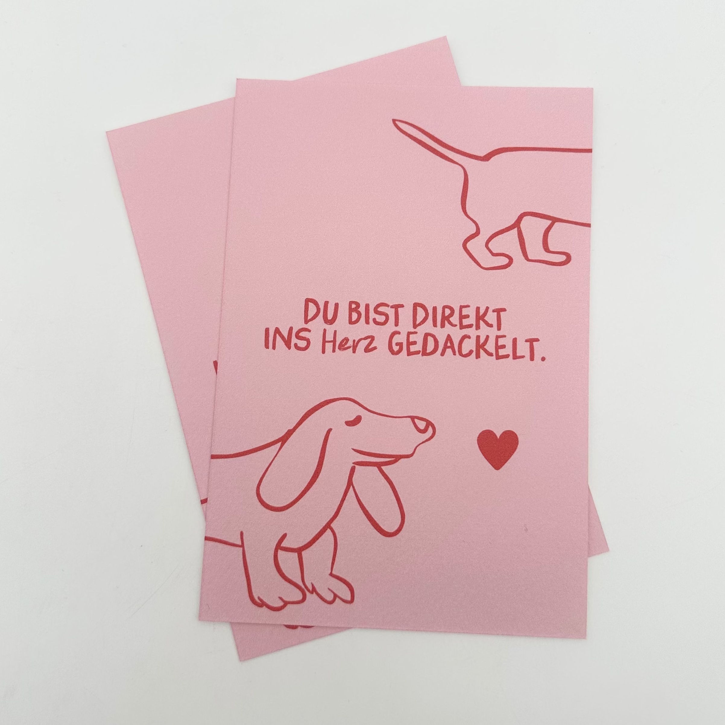 Postkarte ins Herz gedackelt
