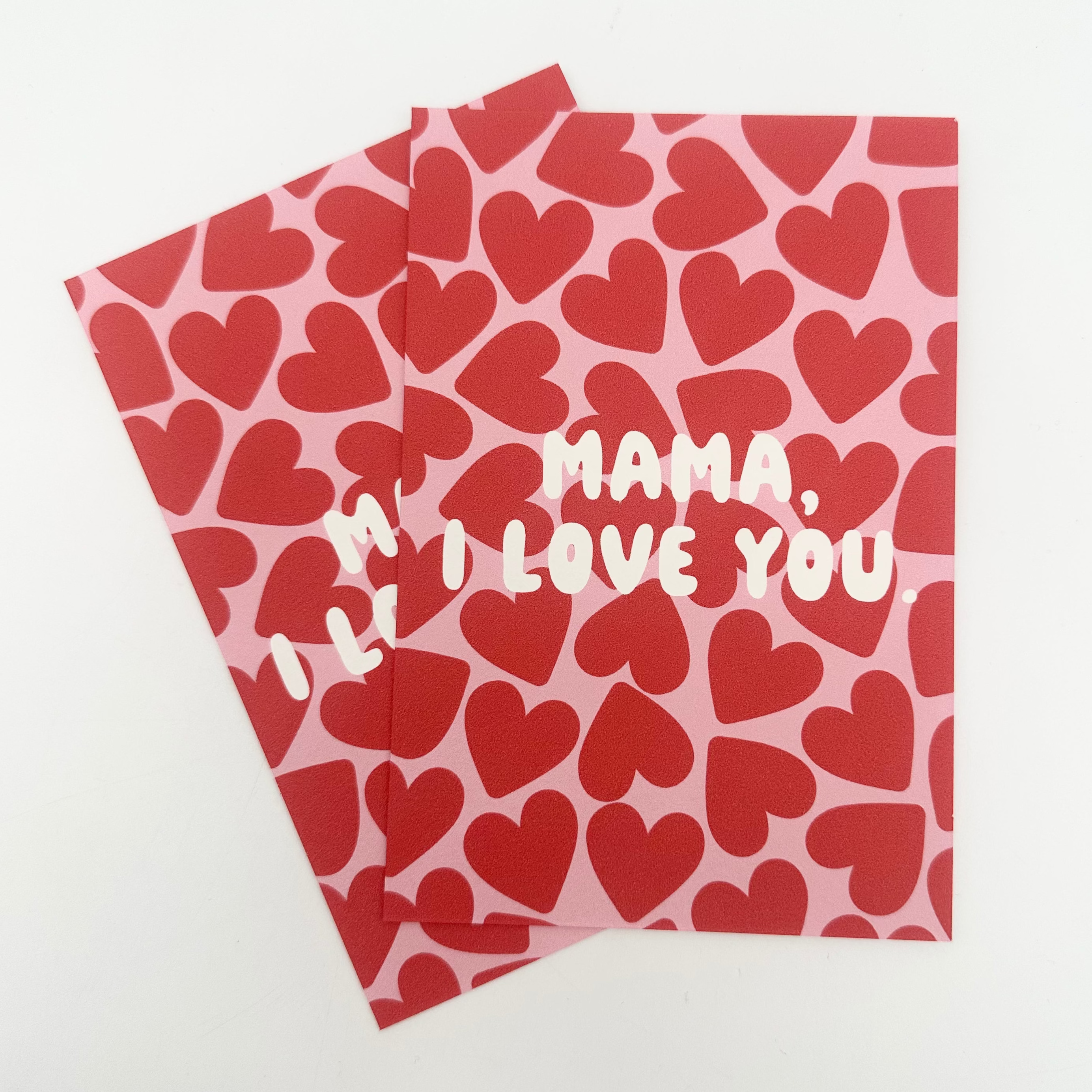 Postkarte Mama Multiherzen