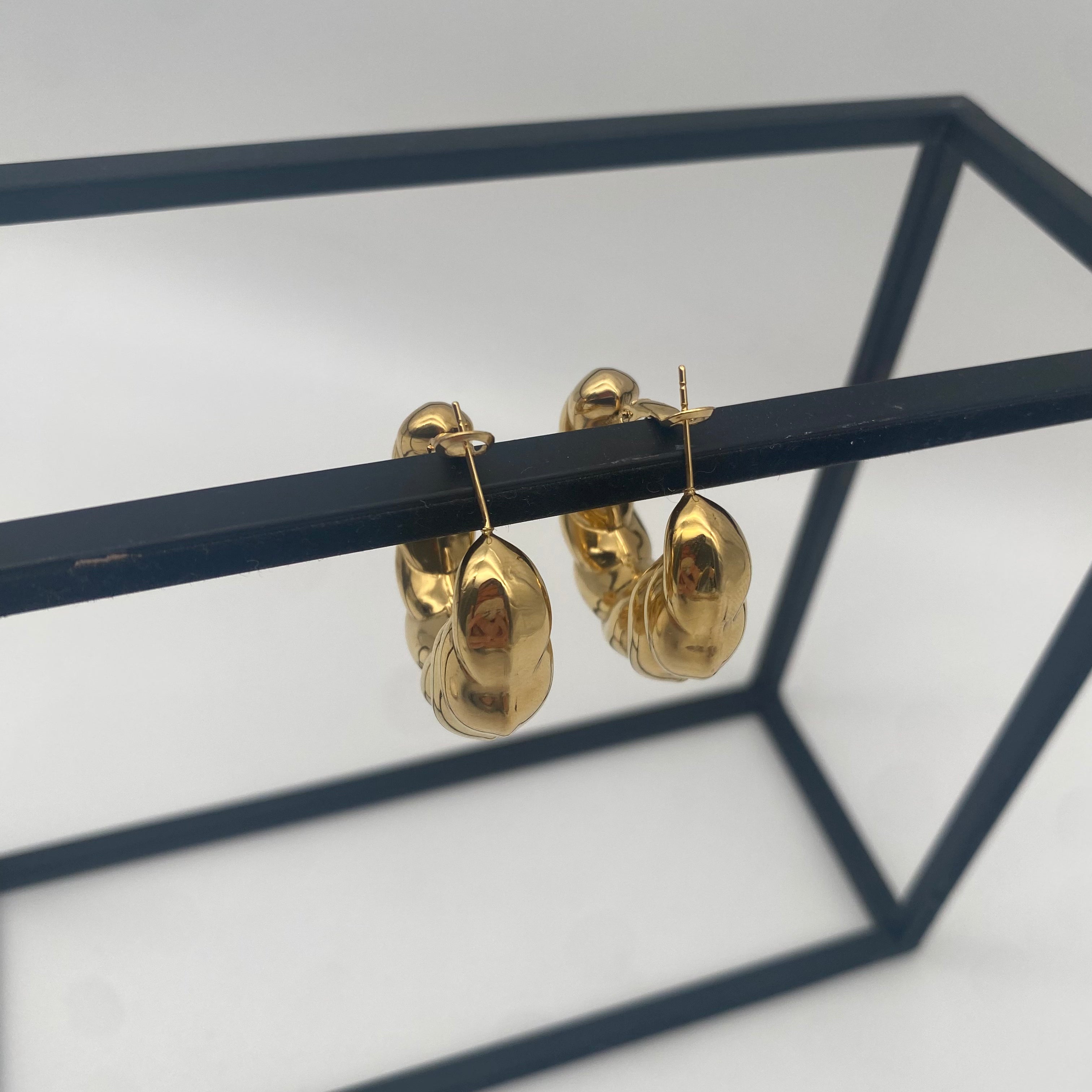 Ohrringe Chunky Hoops Twisted