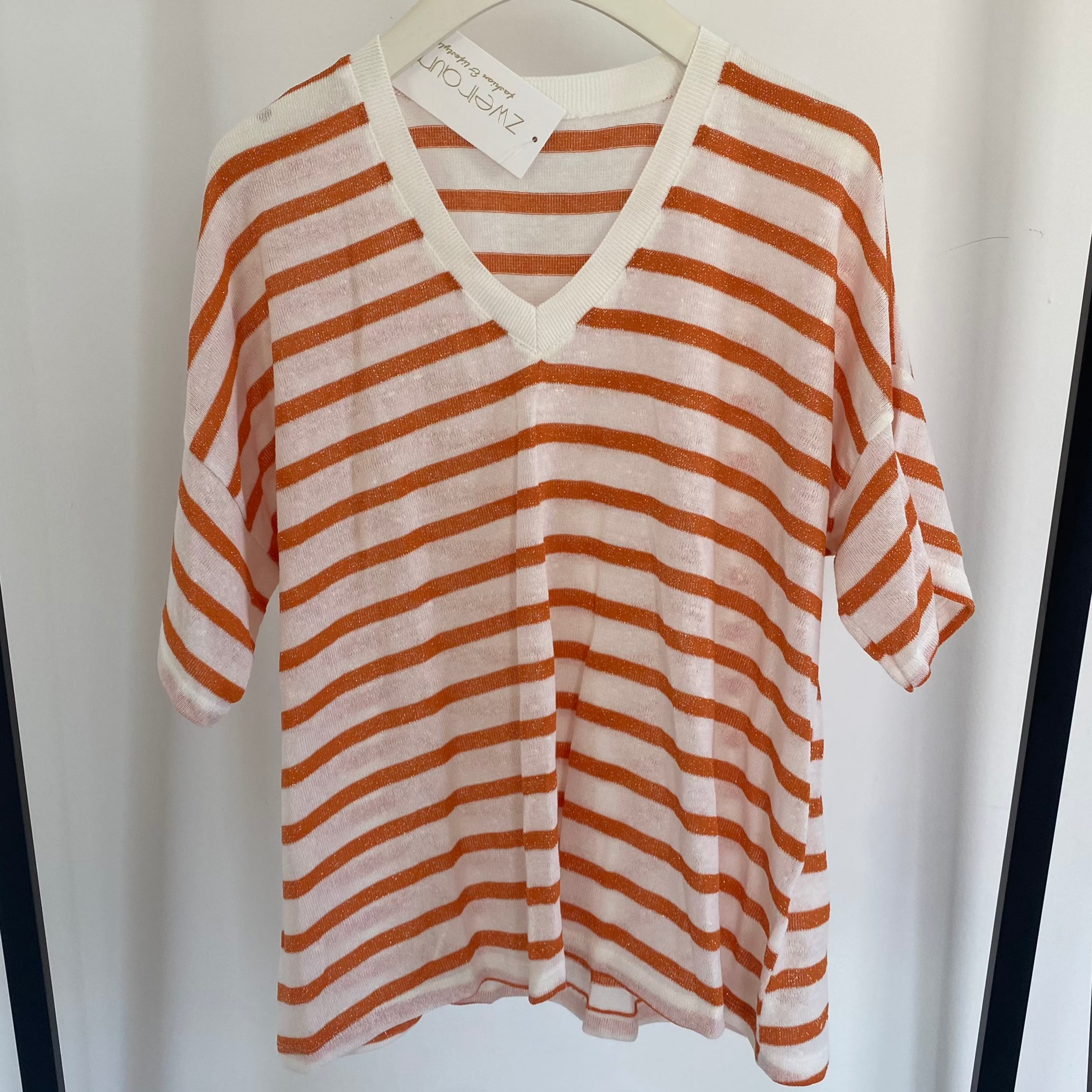 Loose T-Shirt mit Streifen