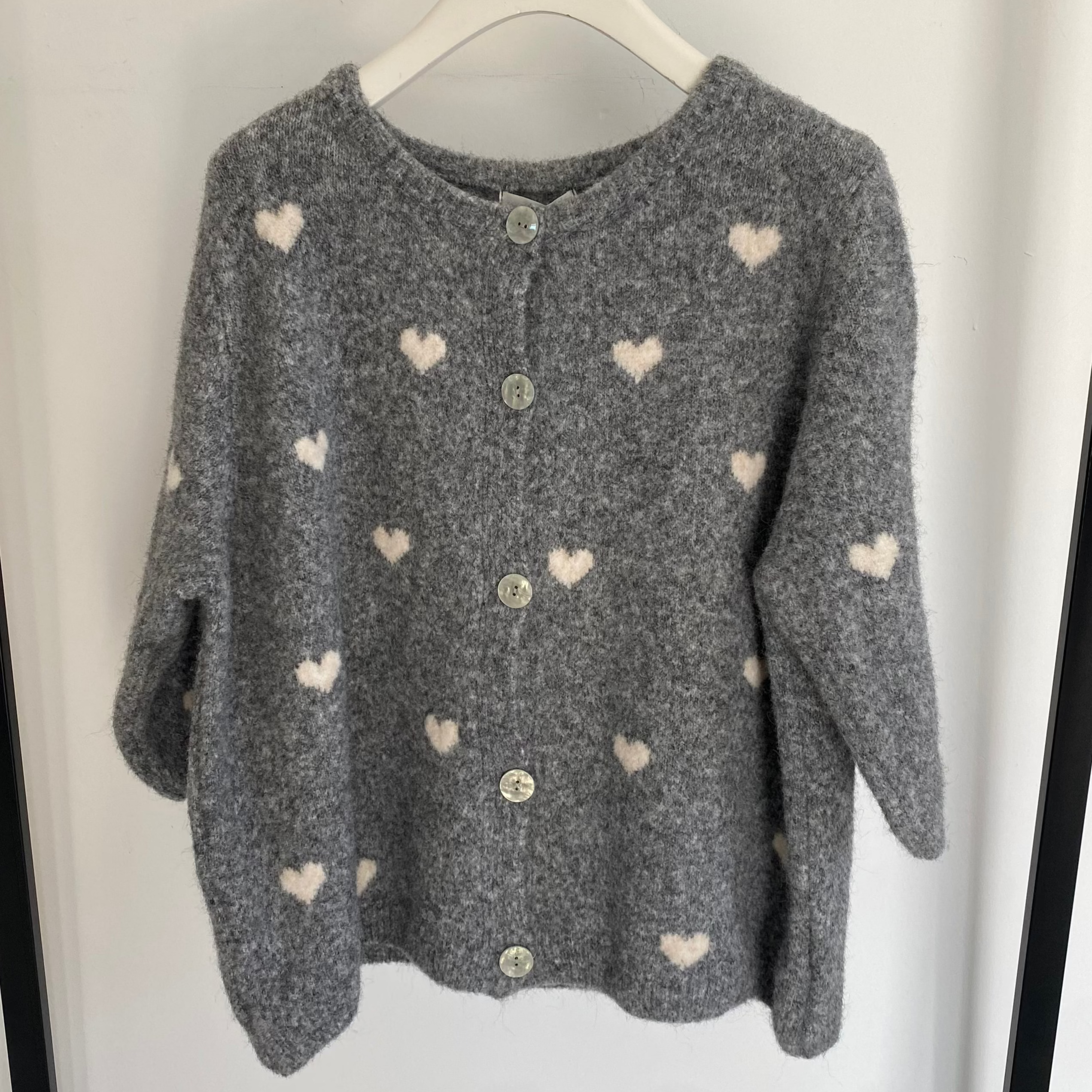 Strickjacke Little Hearts Dreiviertel Arm