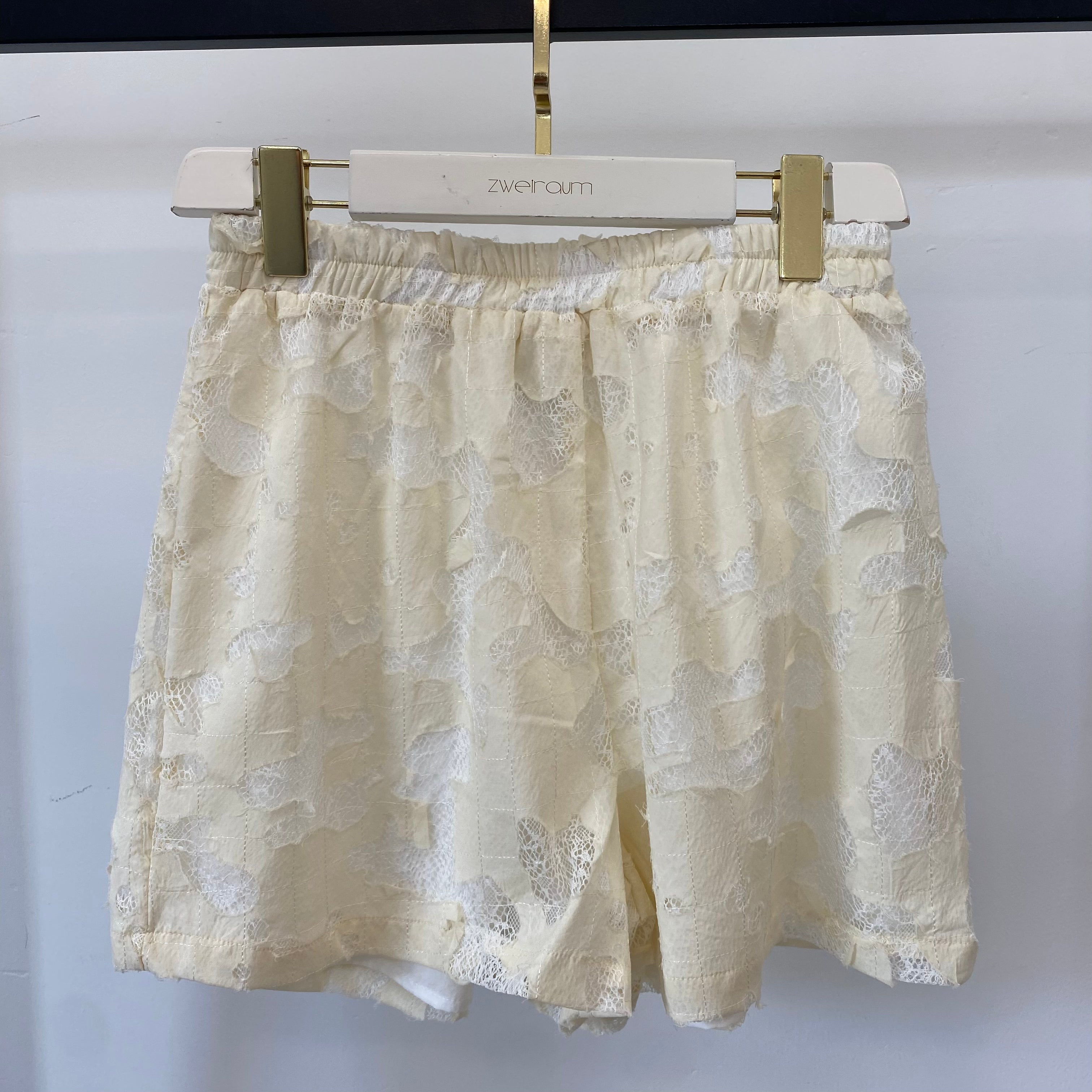 Structured Lace Midi Shorts