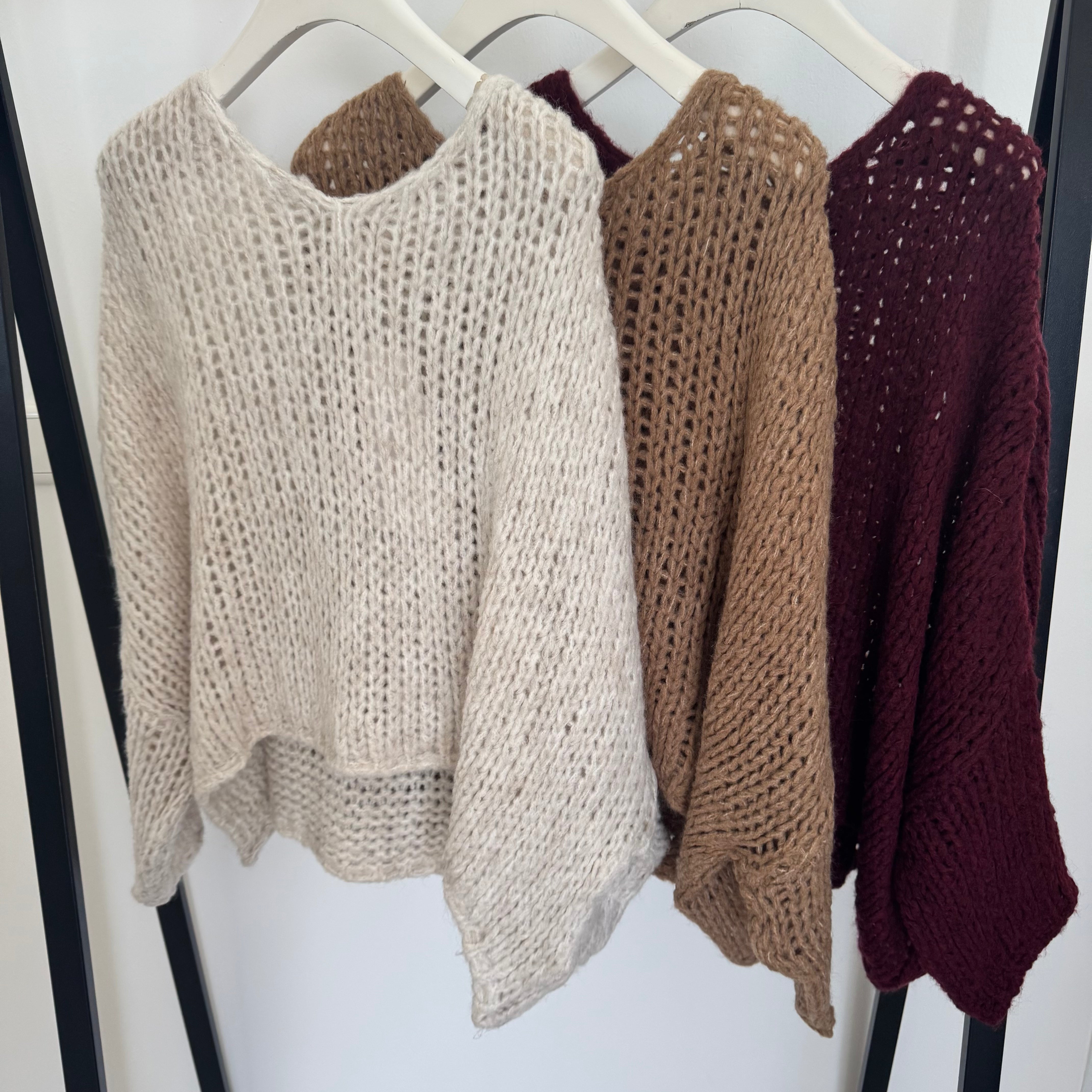 Loose Oversize Strick Pulli