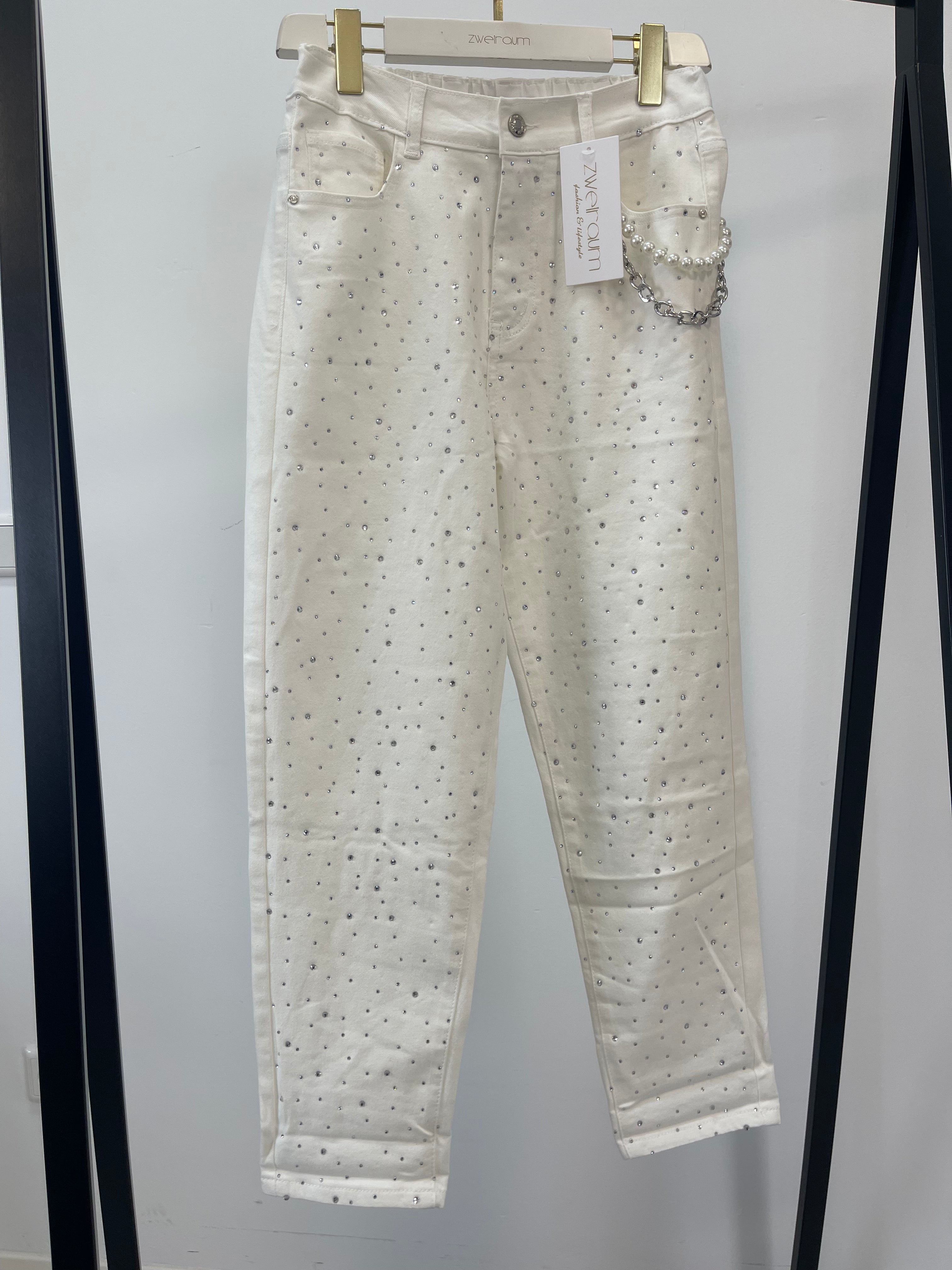 Mom Style Jeans Chain & Sparkle