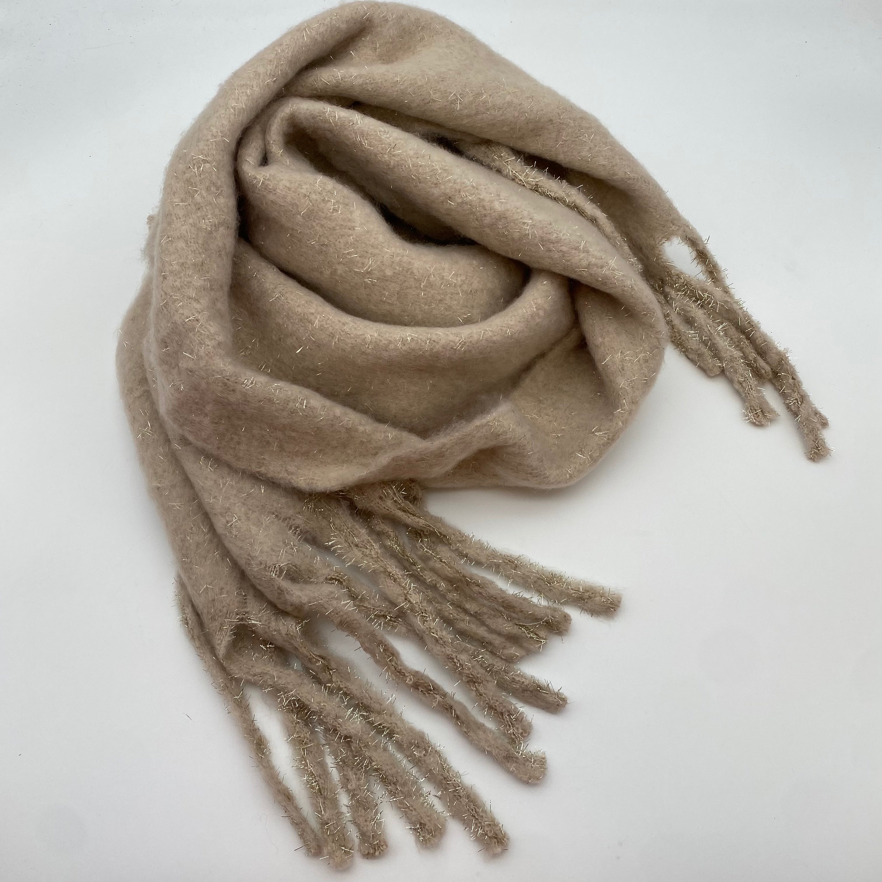 Schal Fransen mit Glitter