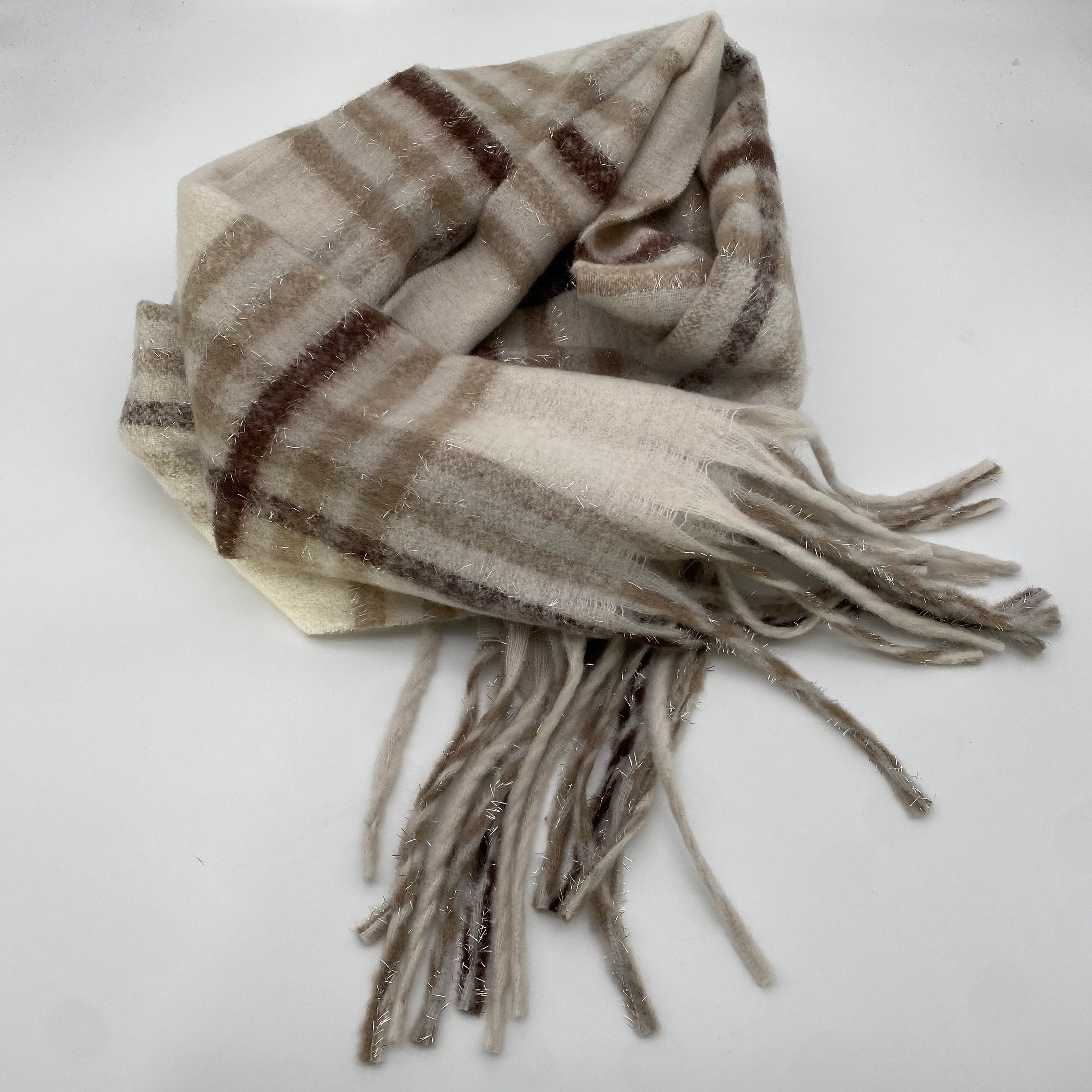 Schal Fransen mit Glitter