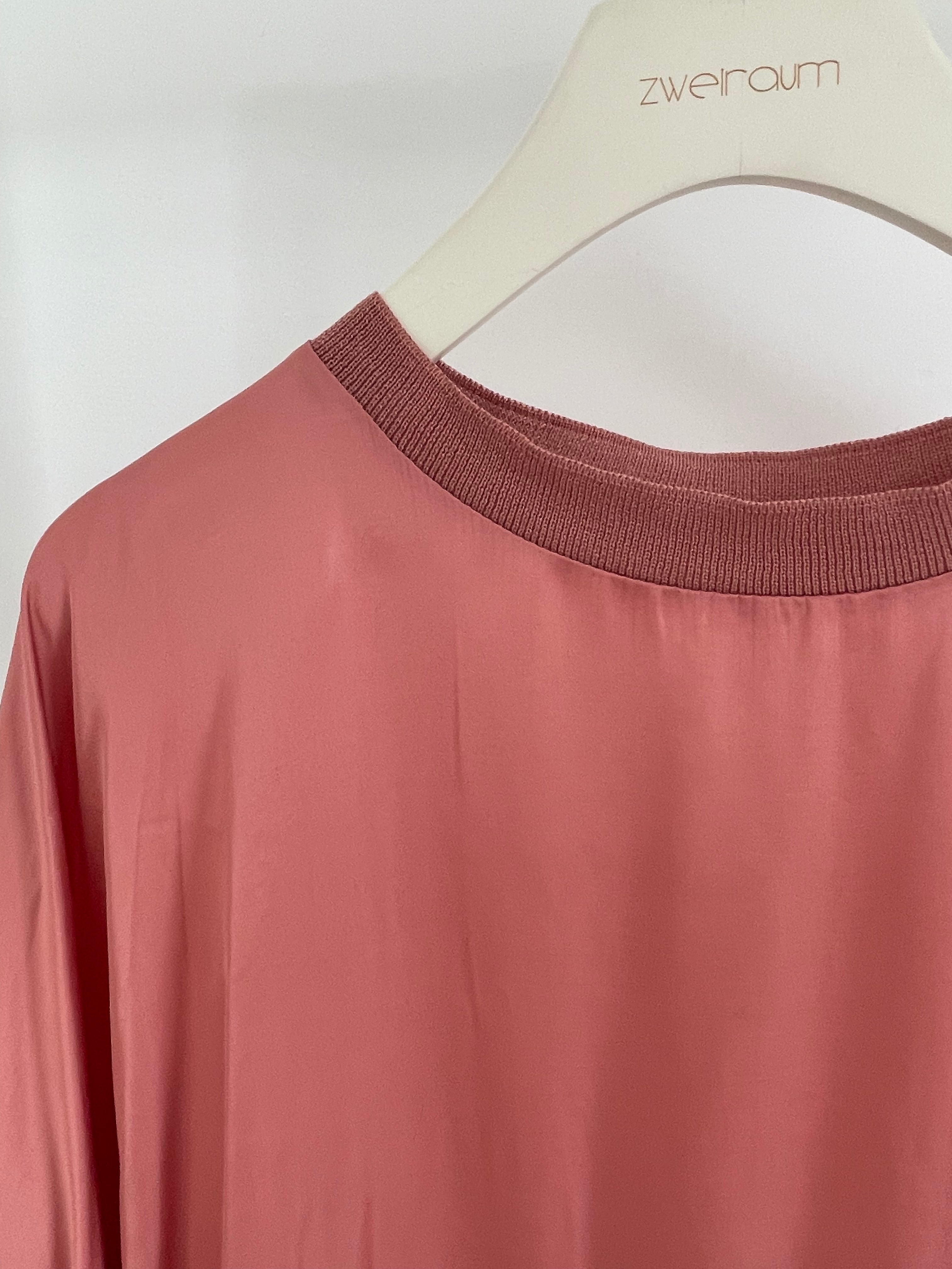 Satin Shirt mit Bündchen