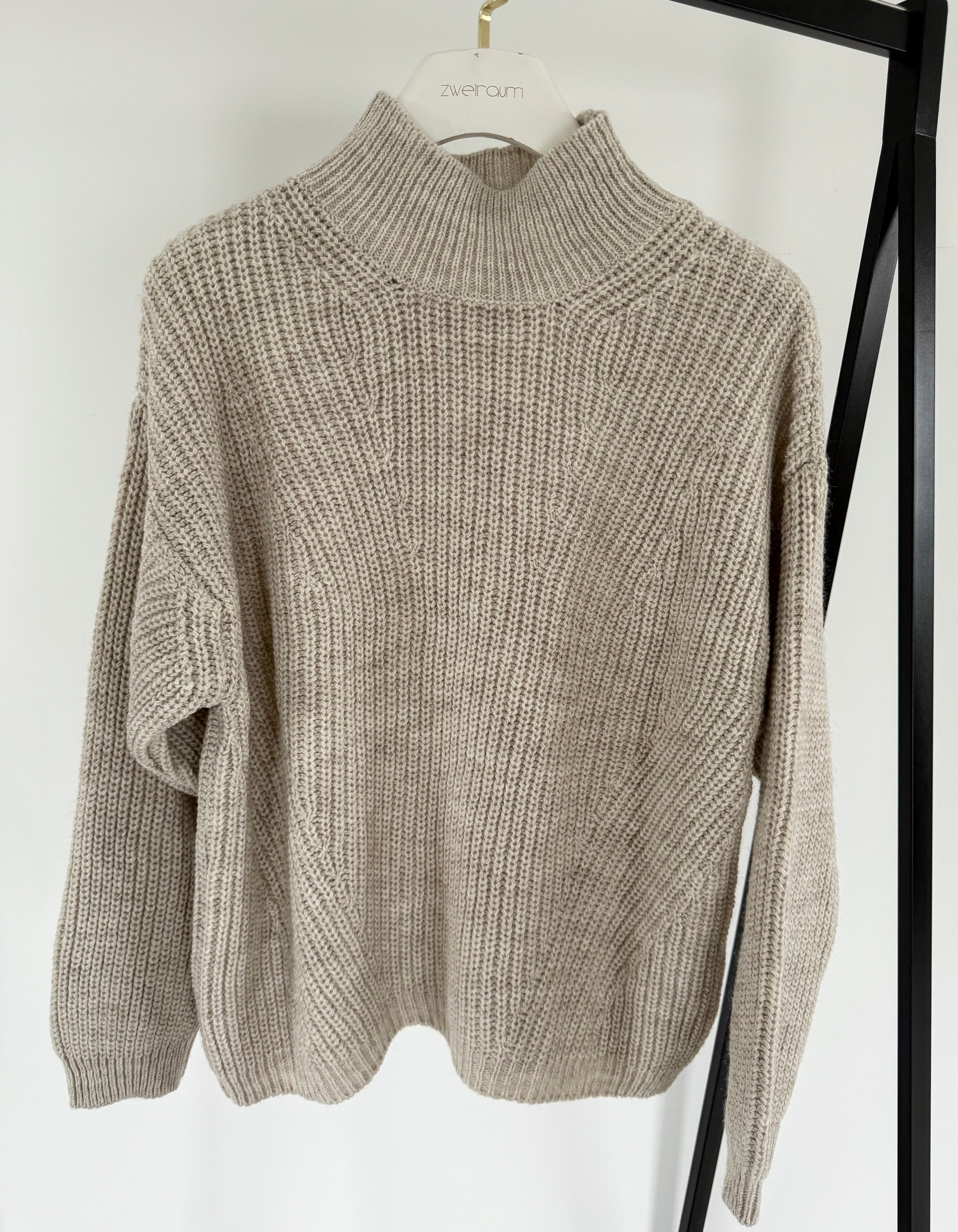 Midi Grobstrick Pulli Turtleneck