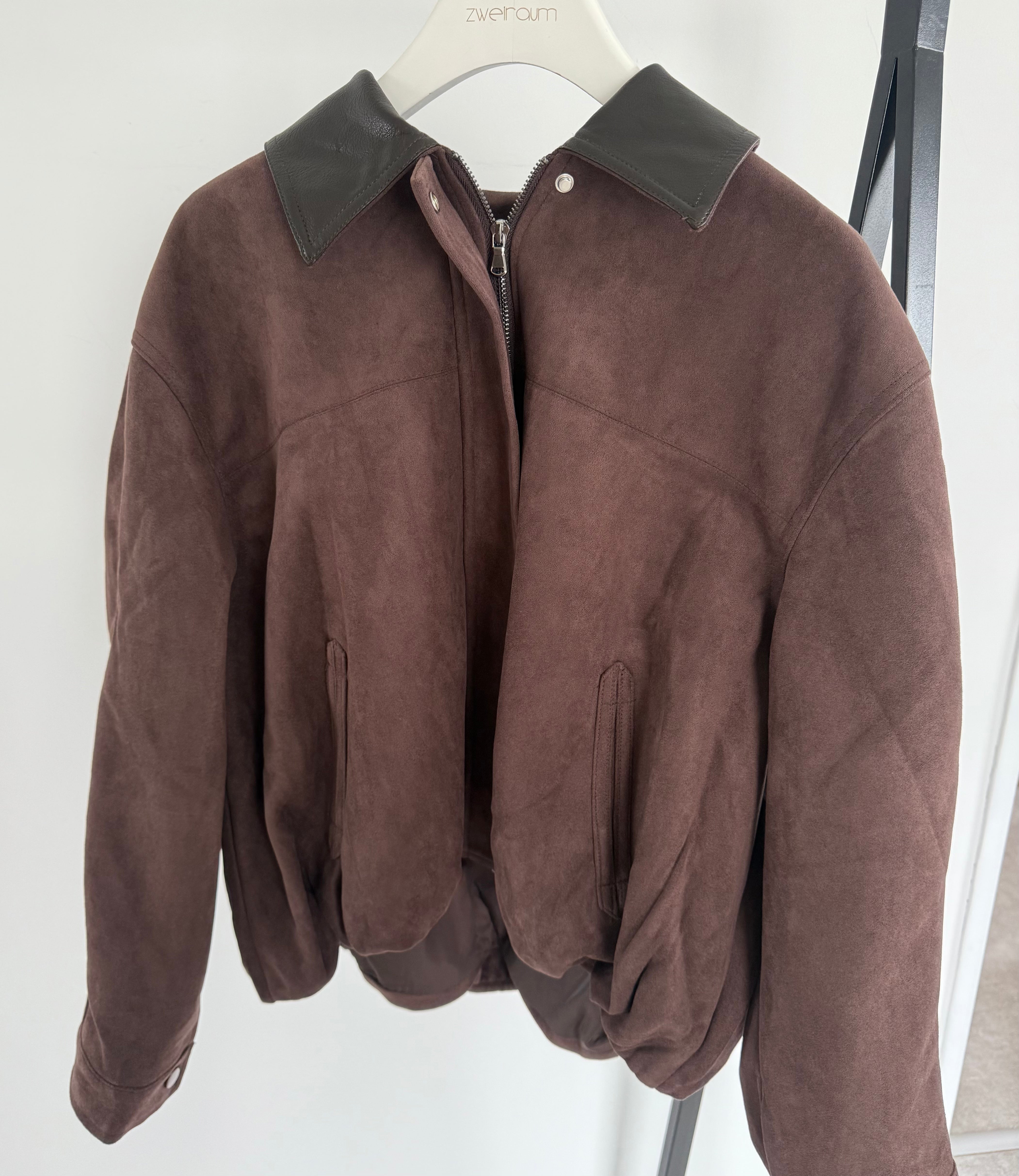 Wildlederoptik Jacke Puffy