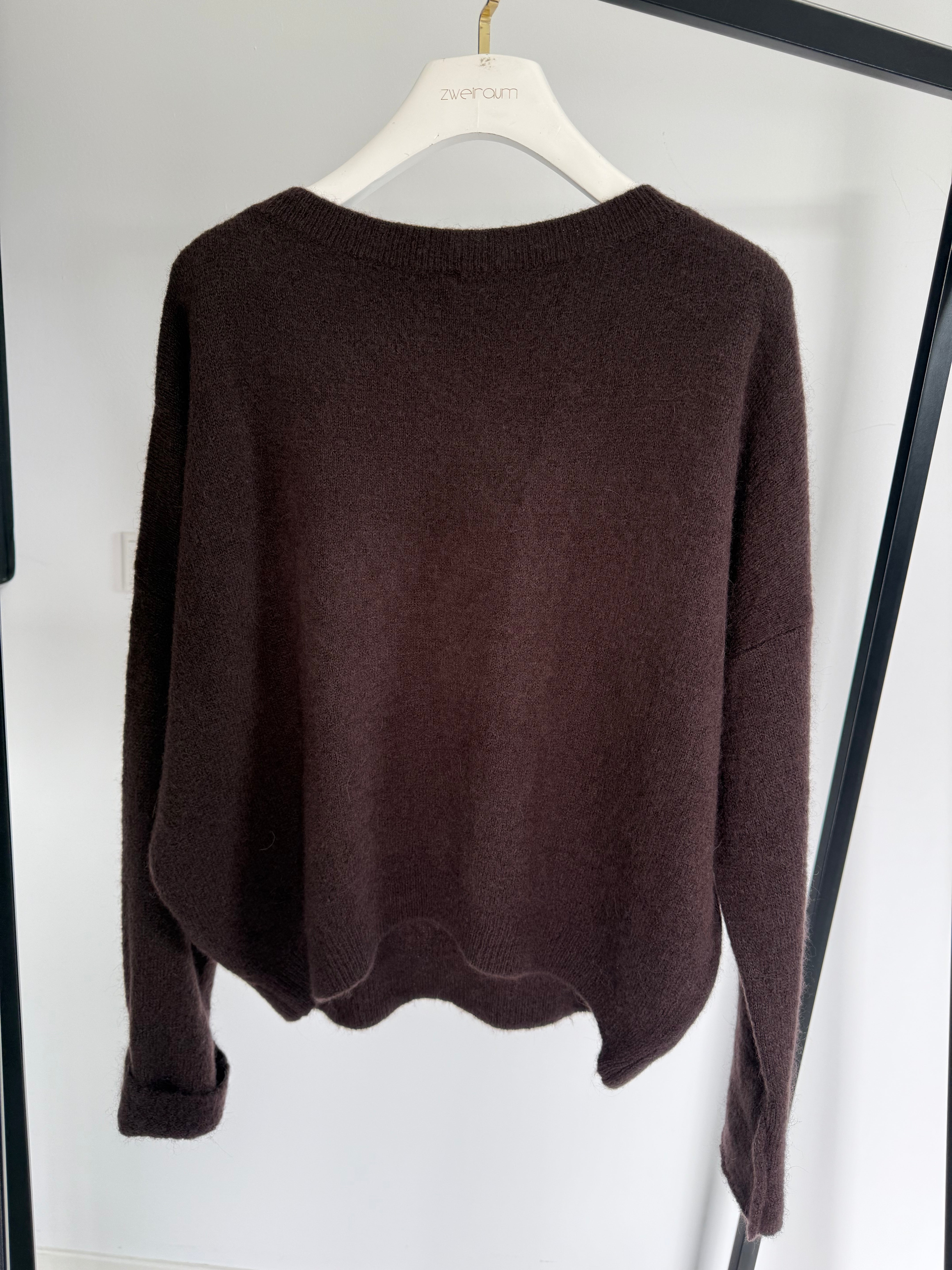 Midi Pulli Essential Roundneck mit Umschlagarm