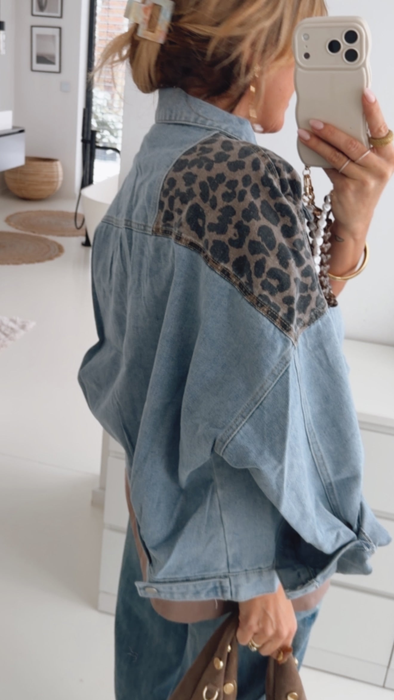 Cropped Jeans Jacke Leo