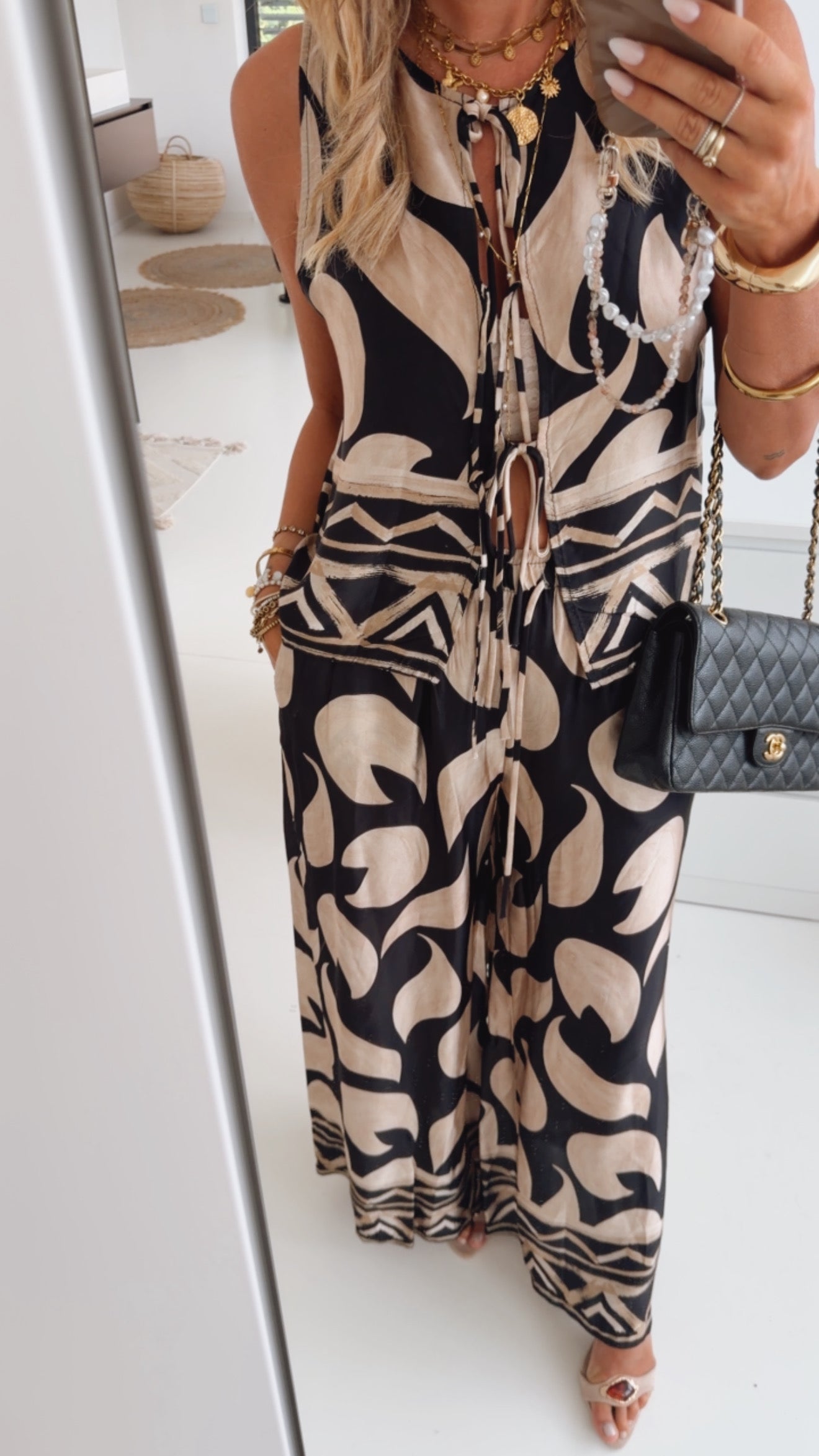 Shirt zum Binden Fine Pattern