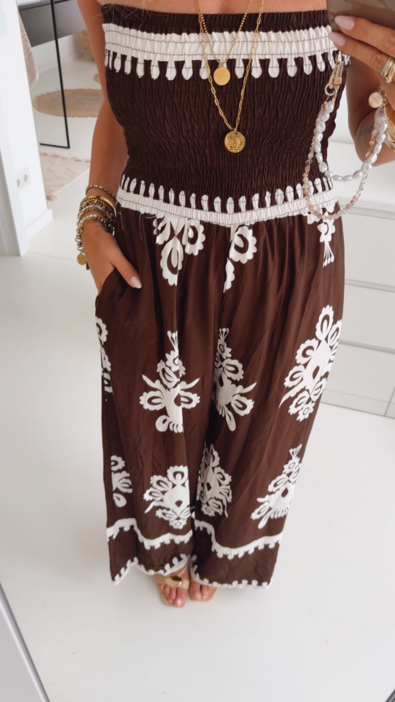 Wide Leg Bandeau Jumpsuti
