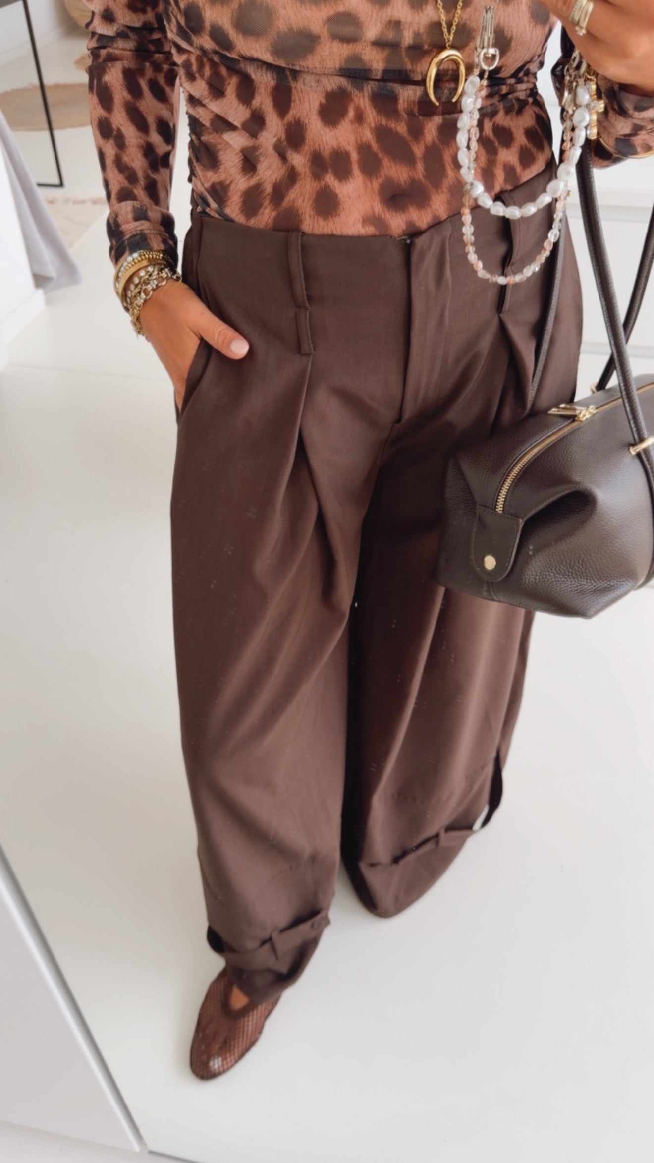 Loose Anzugs Hose Statement Saum