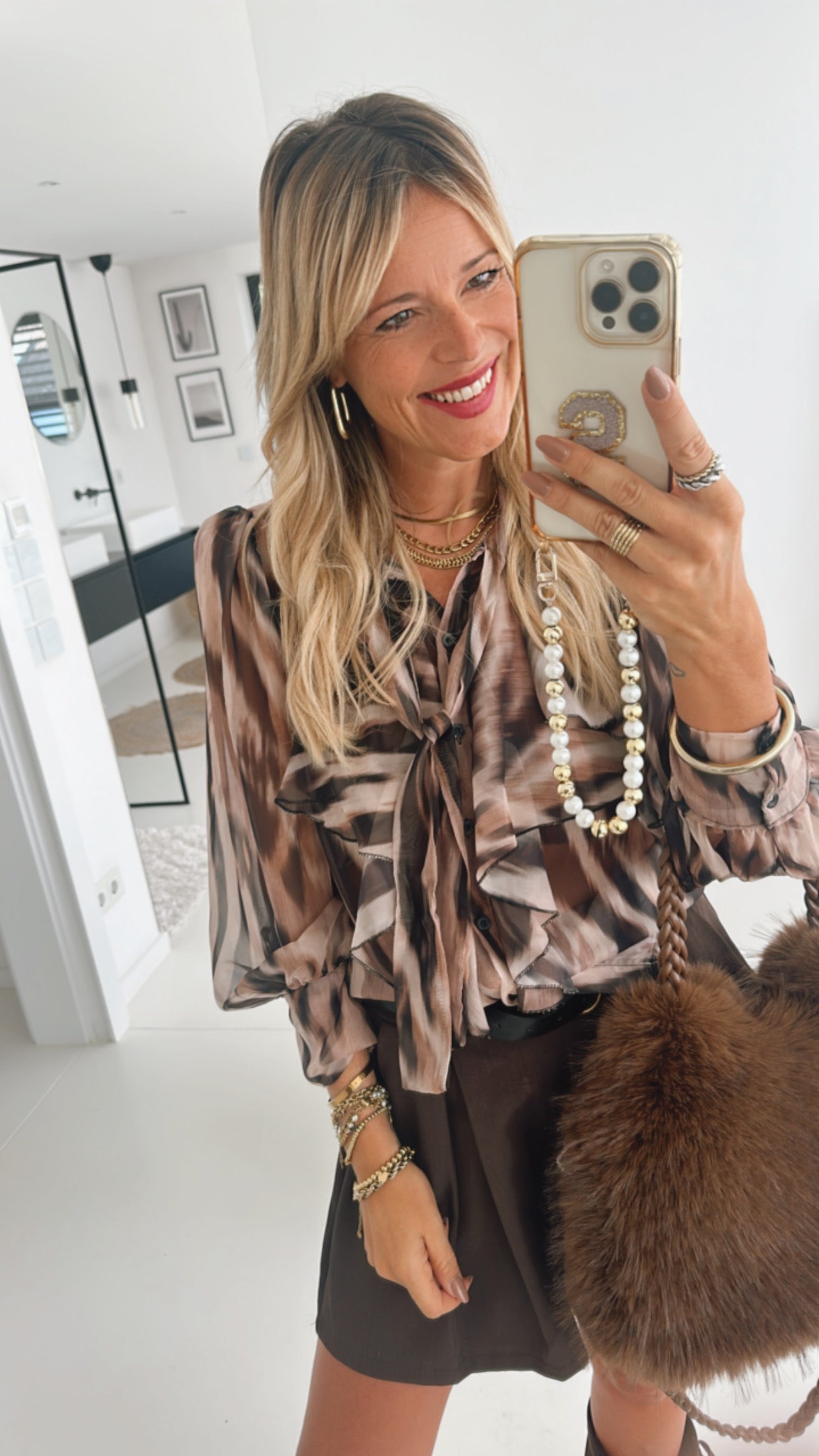 Bluse Abstract mit Schluppe