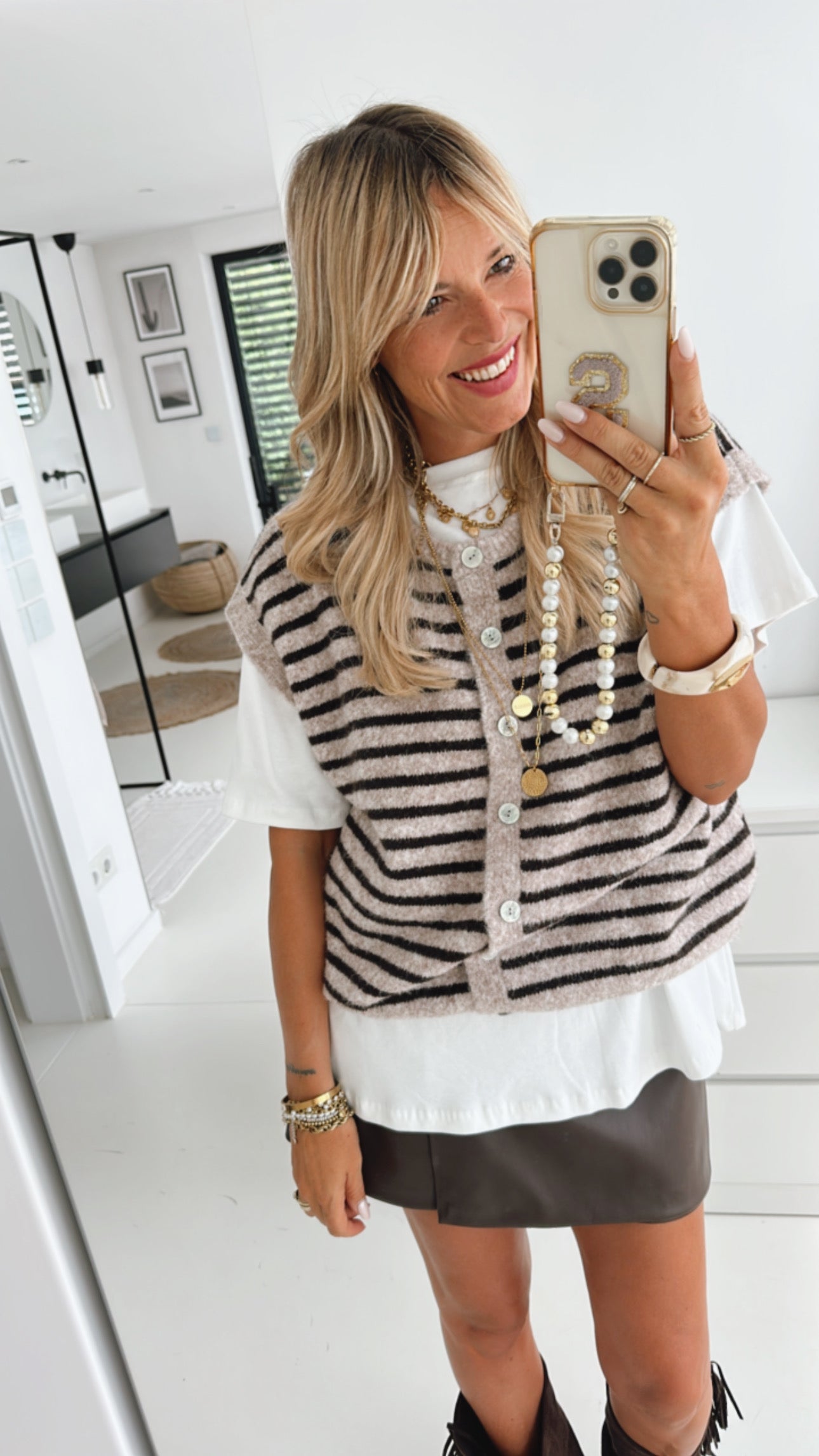 Midi Knit Pullunder Stripes