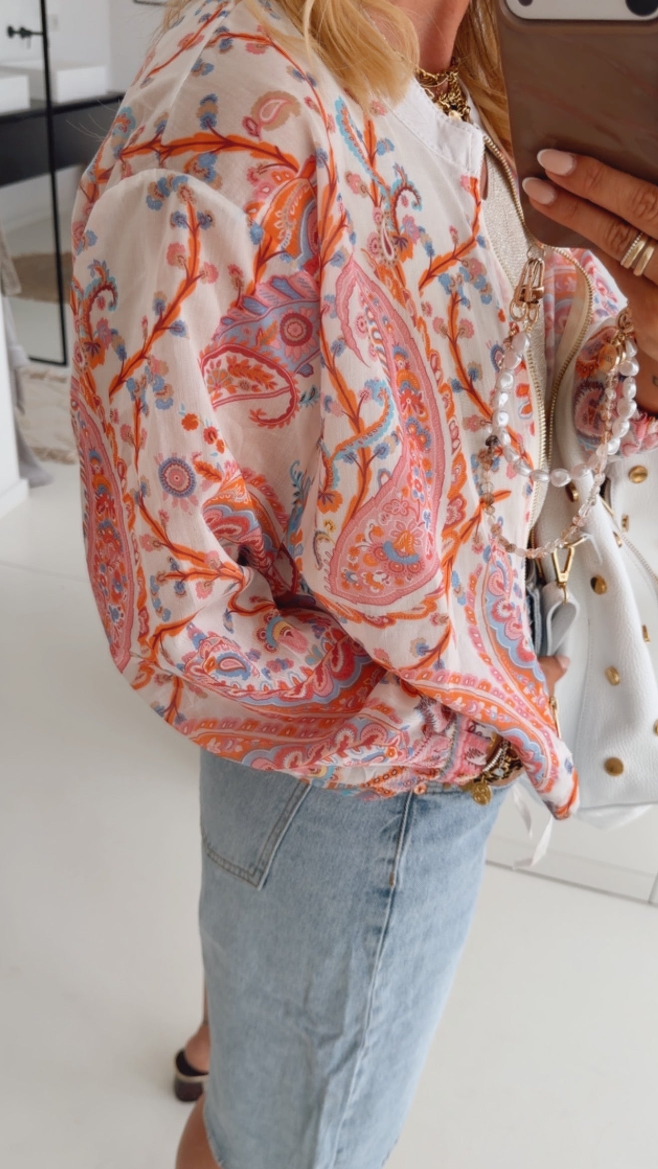 Jacke Sheer Print