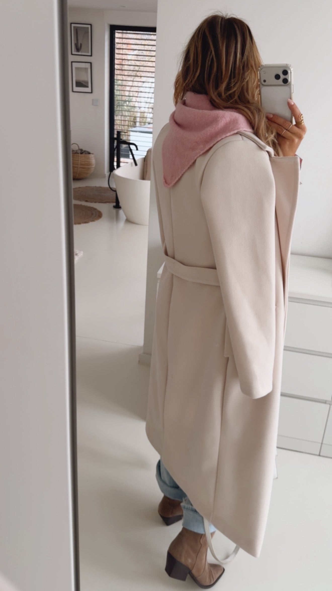 Mantel mit Bindegürtel