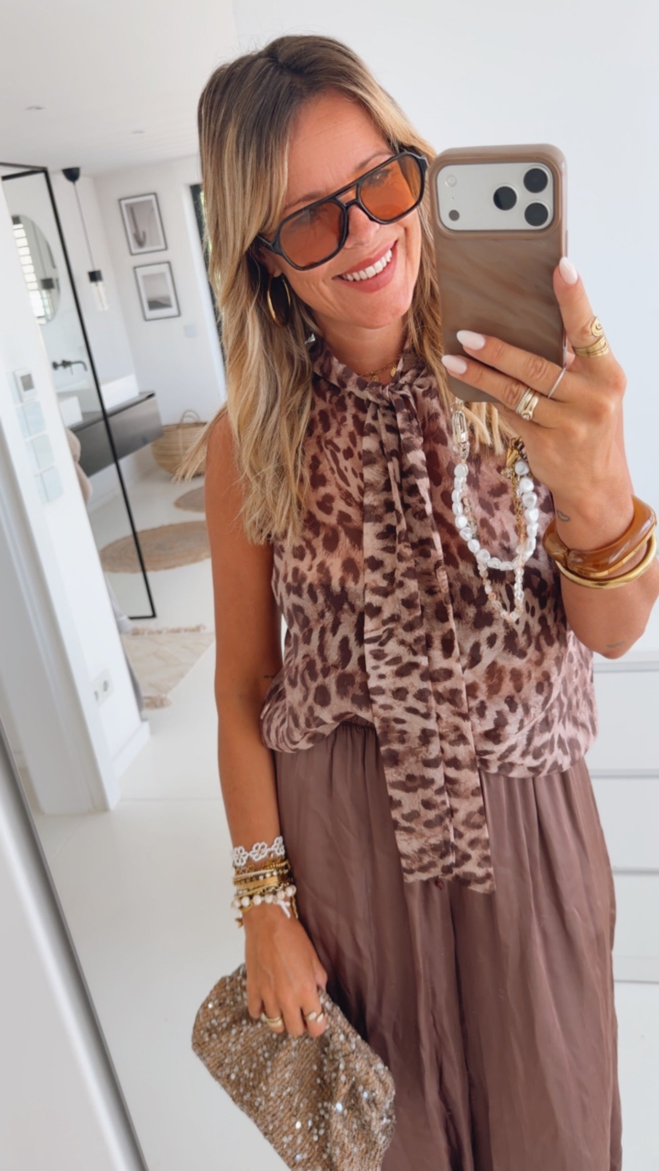 Leo Top mit Schleife