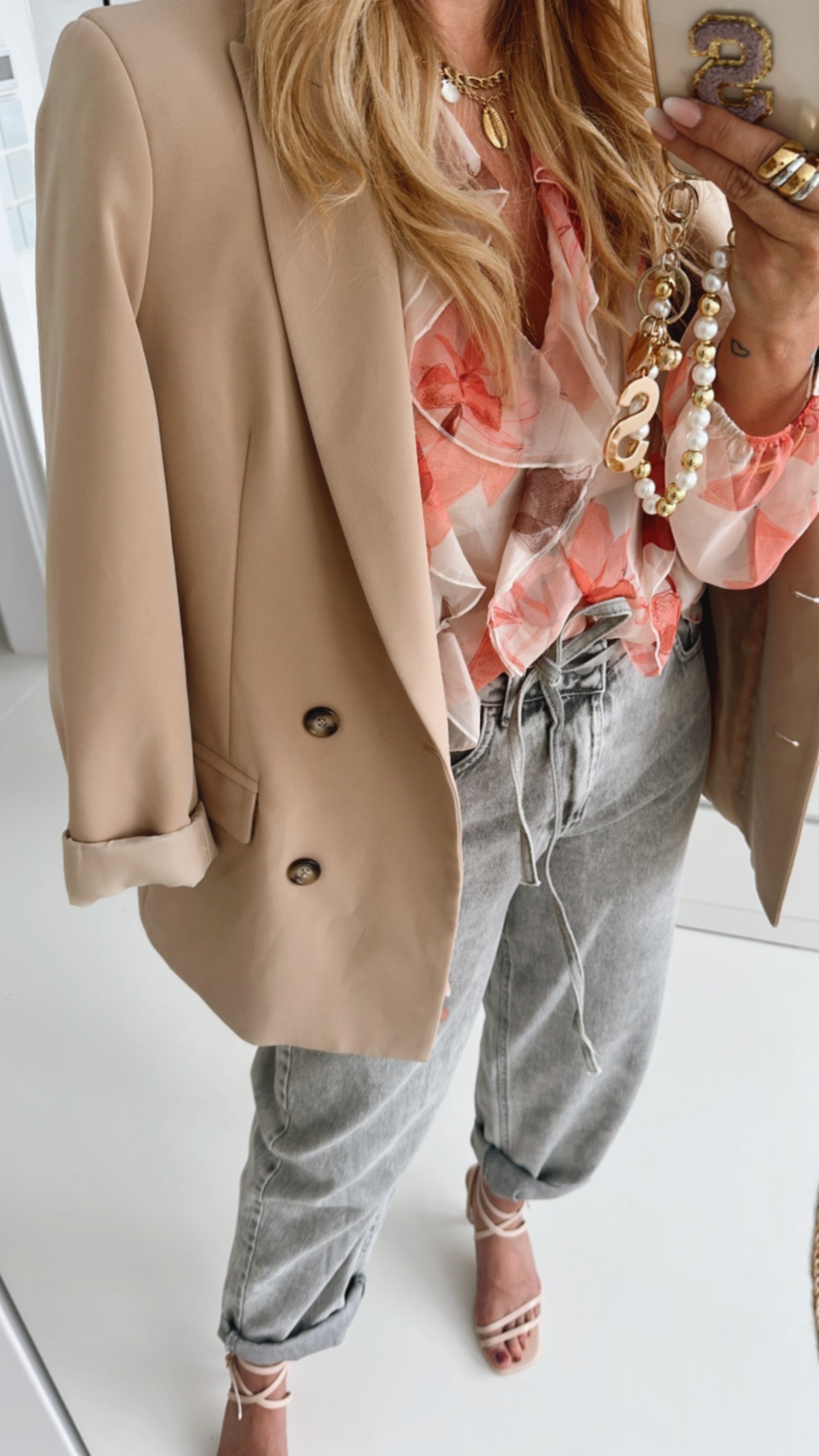 Light Bluse mit Blumen