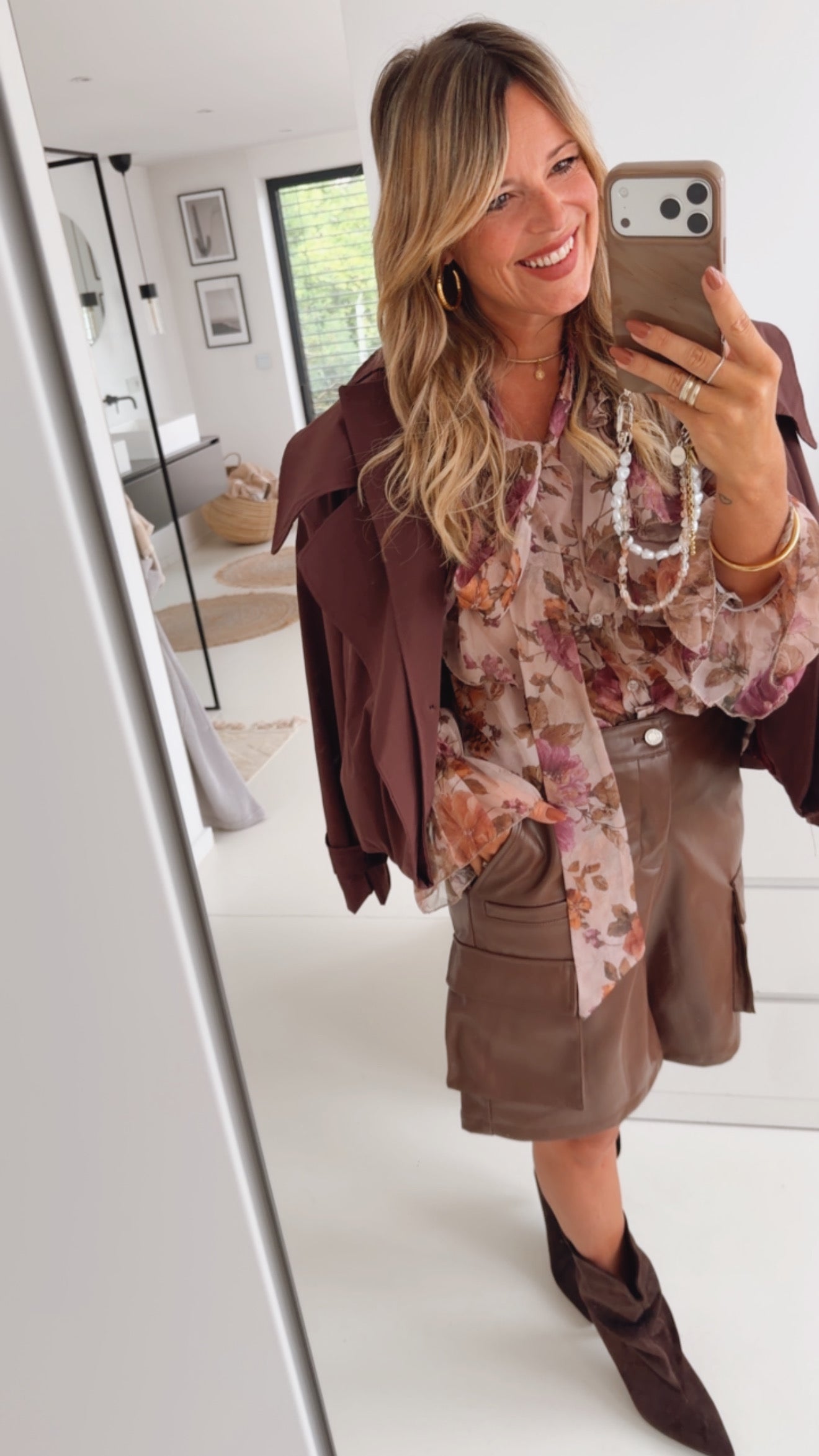 Midi Shorts Lederoptik
