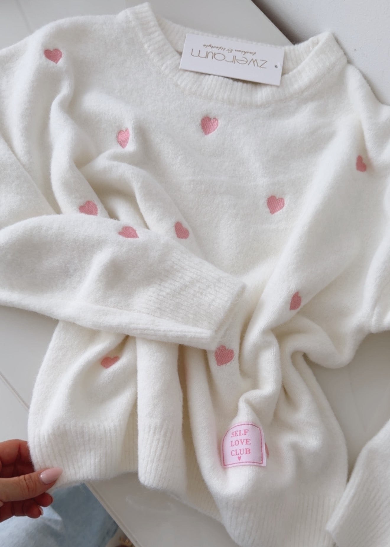 Midi Strick Pulli Hearts