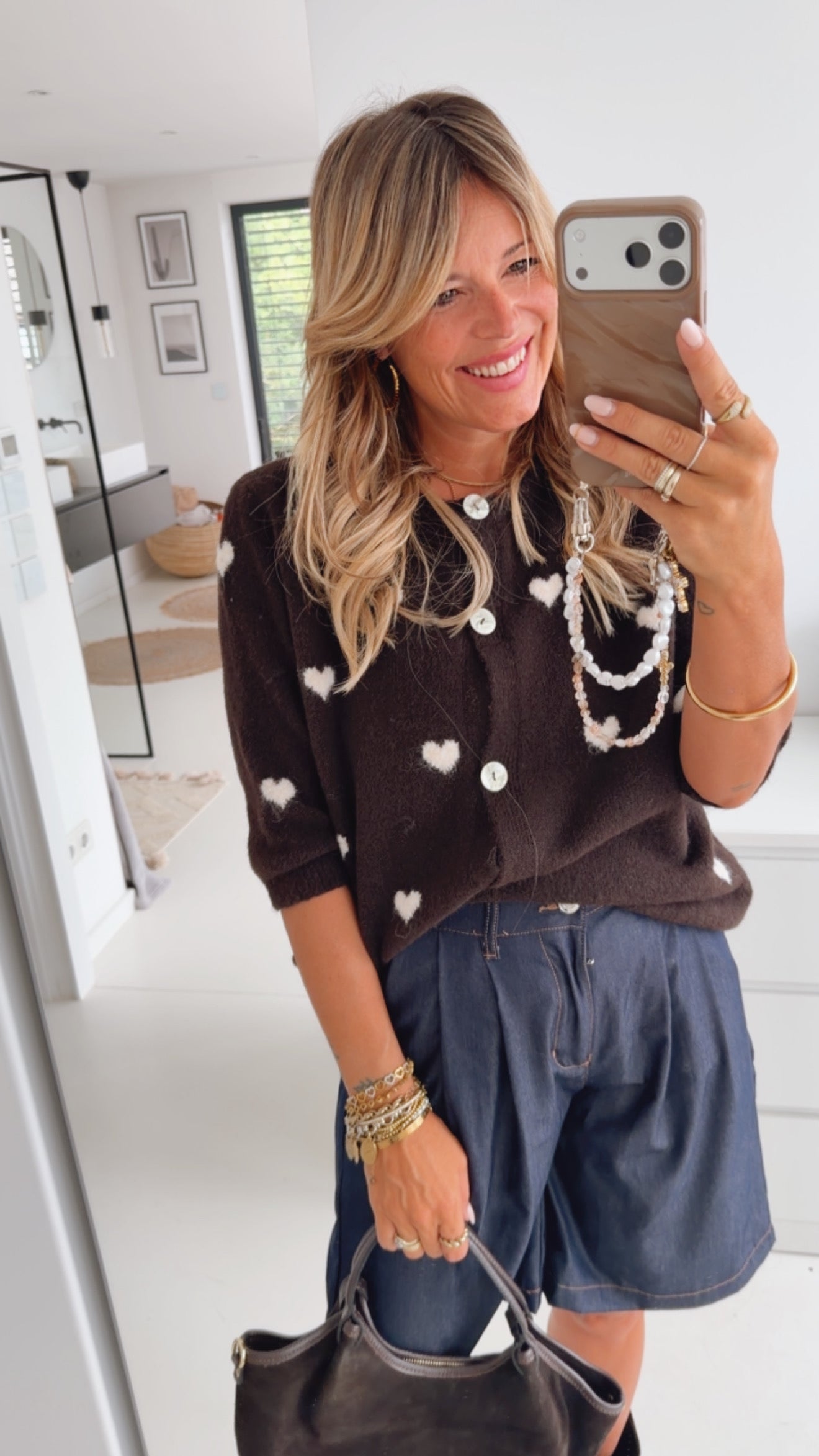 Kurzarm Cardigan Tiny Hearts