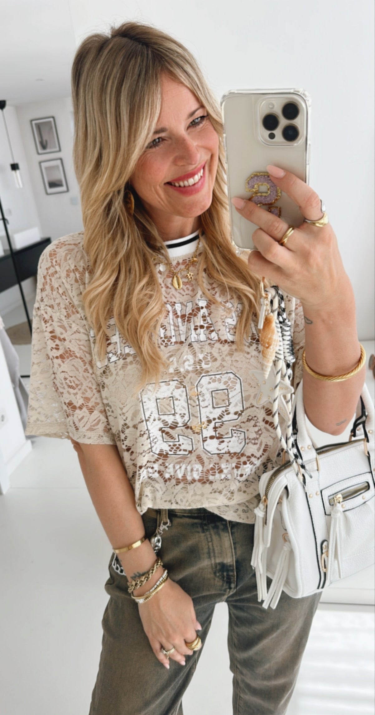 College Shirt Lace Oversize