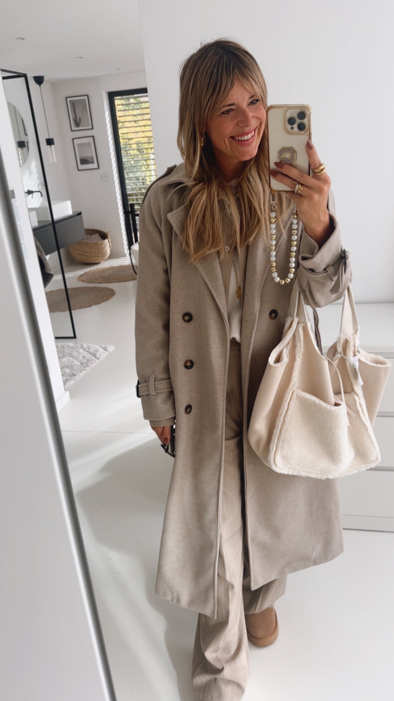 Trenchcoat Jacke mit Bindegürtel