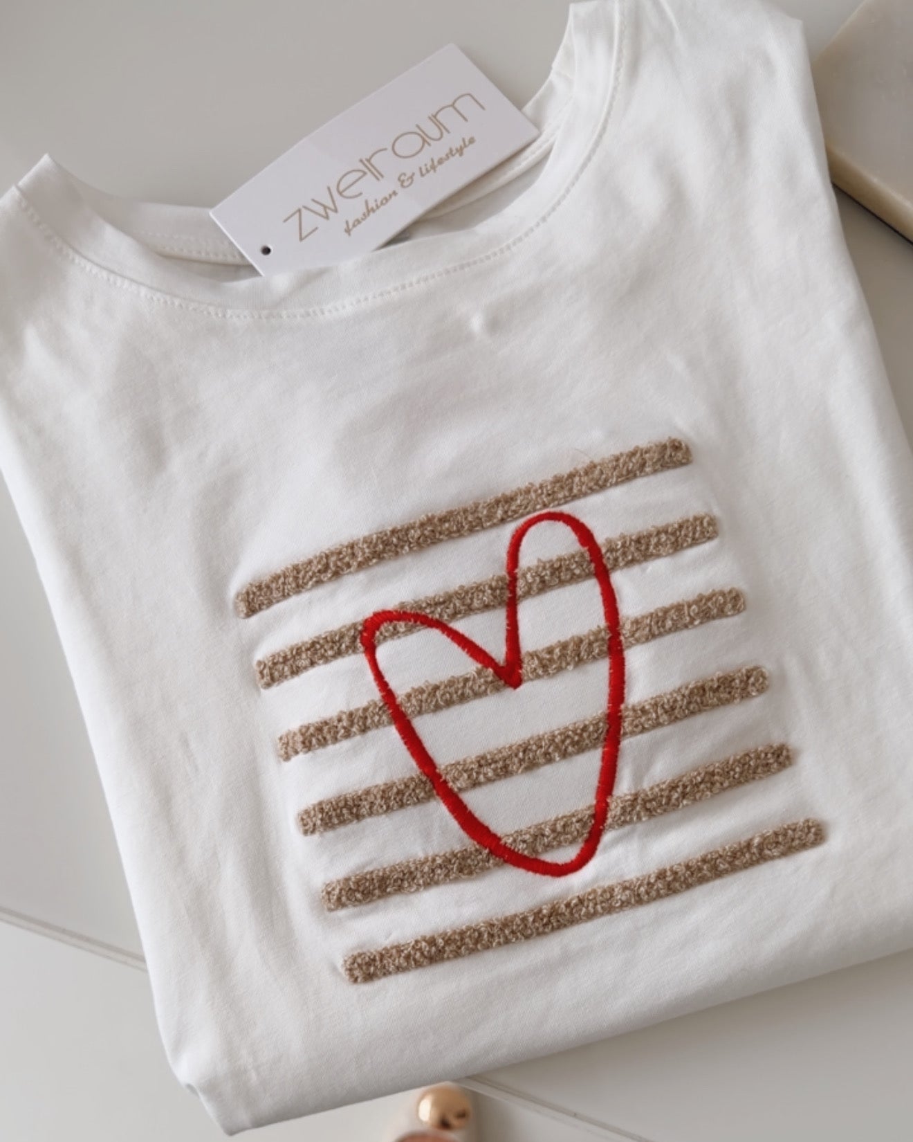 T-Shirt Heart and Stripes