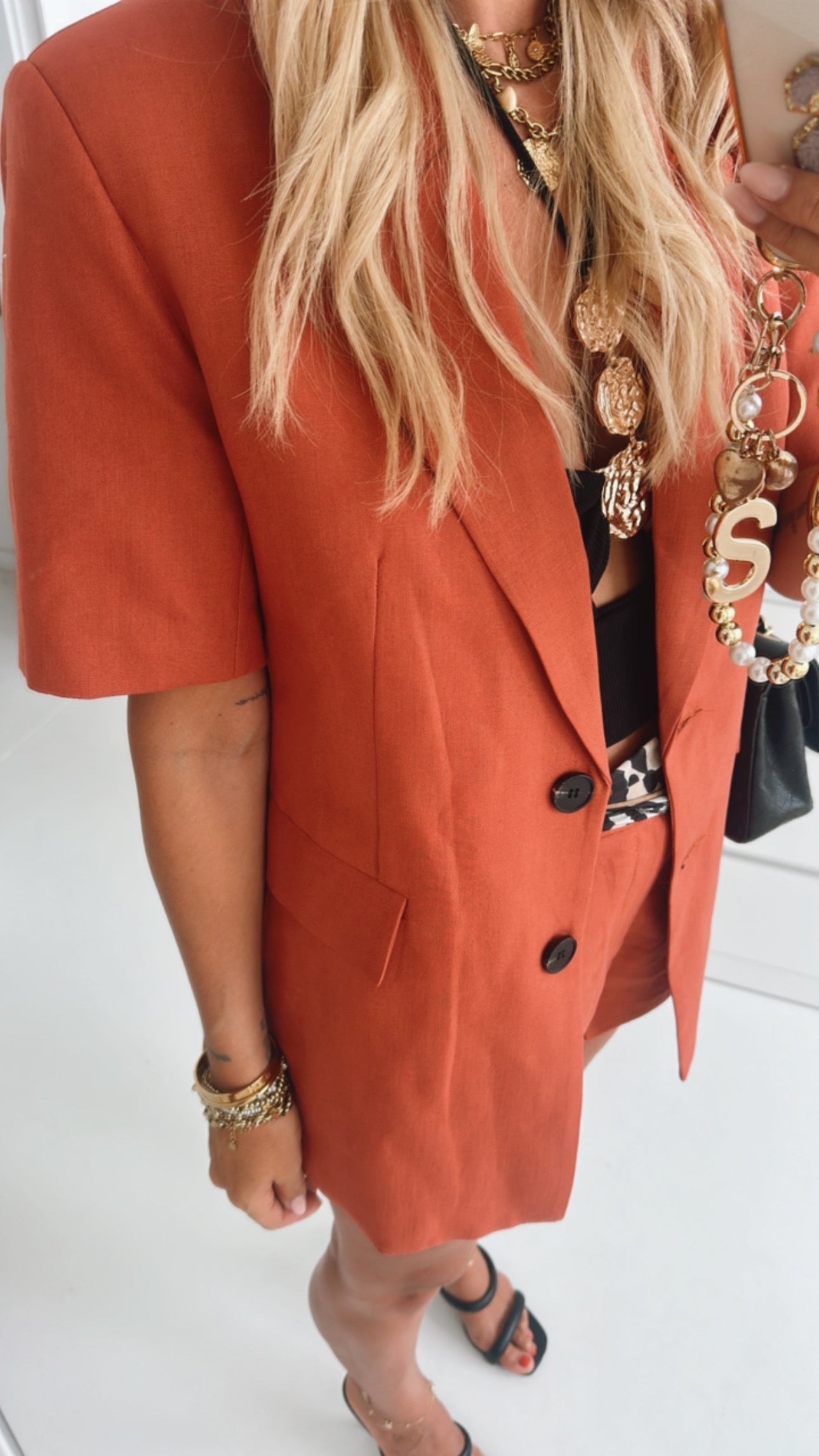 Kurzarm Blazer Summer Chic