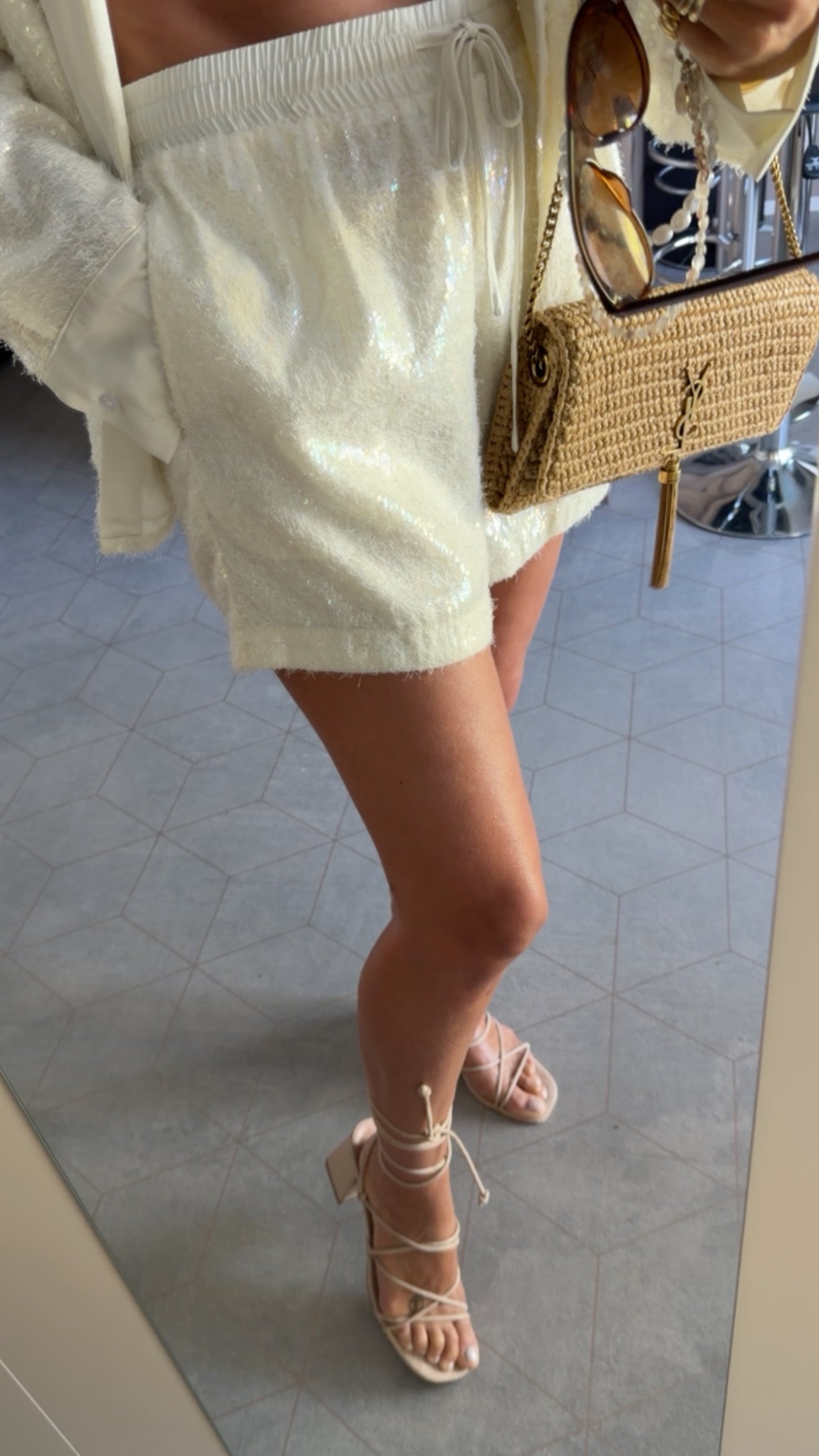Fuzzy Glitter Shorts