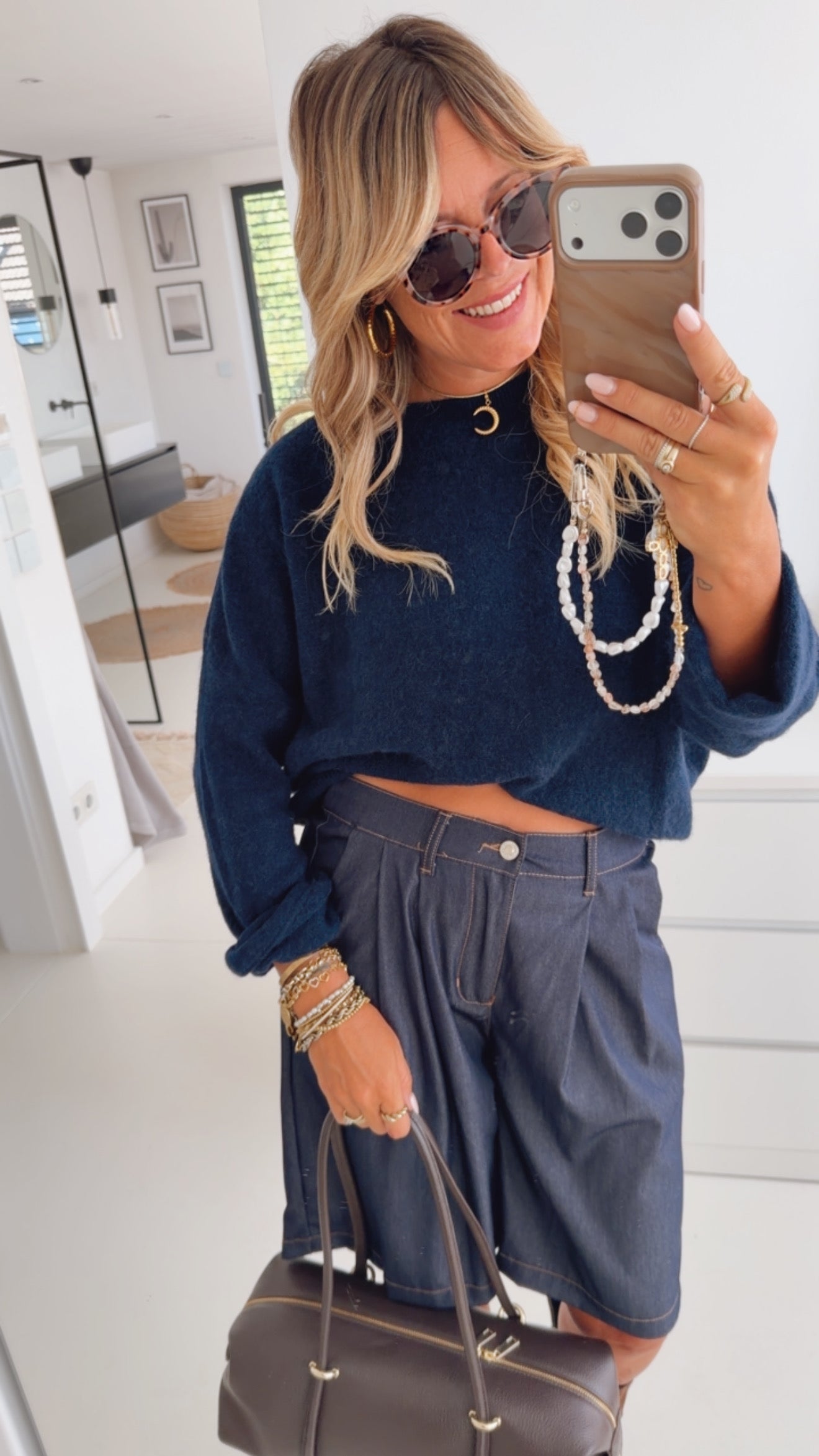 Midi Pulli Soft mit Umschlagarm