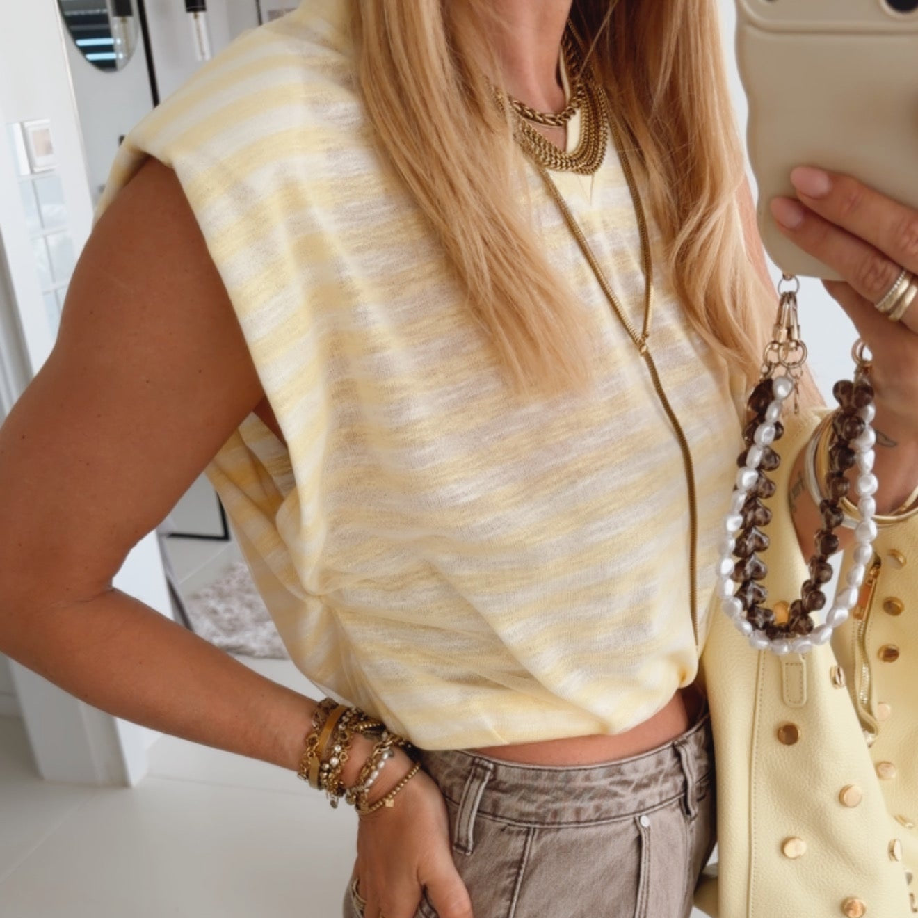 Midi Oberteil Shoulder Pads