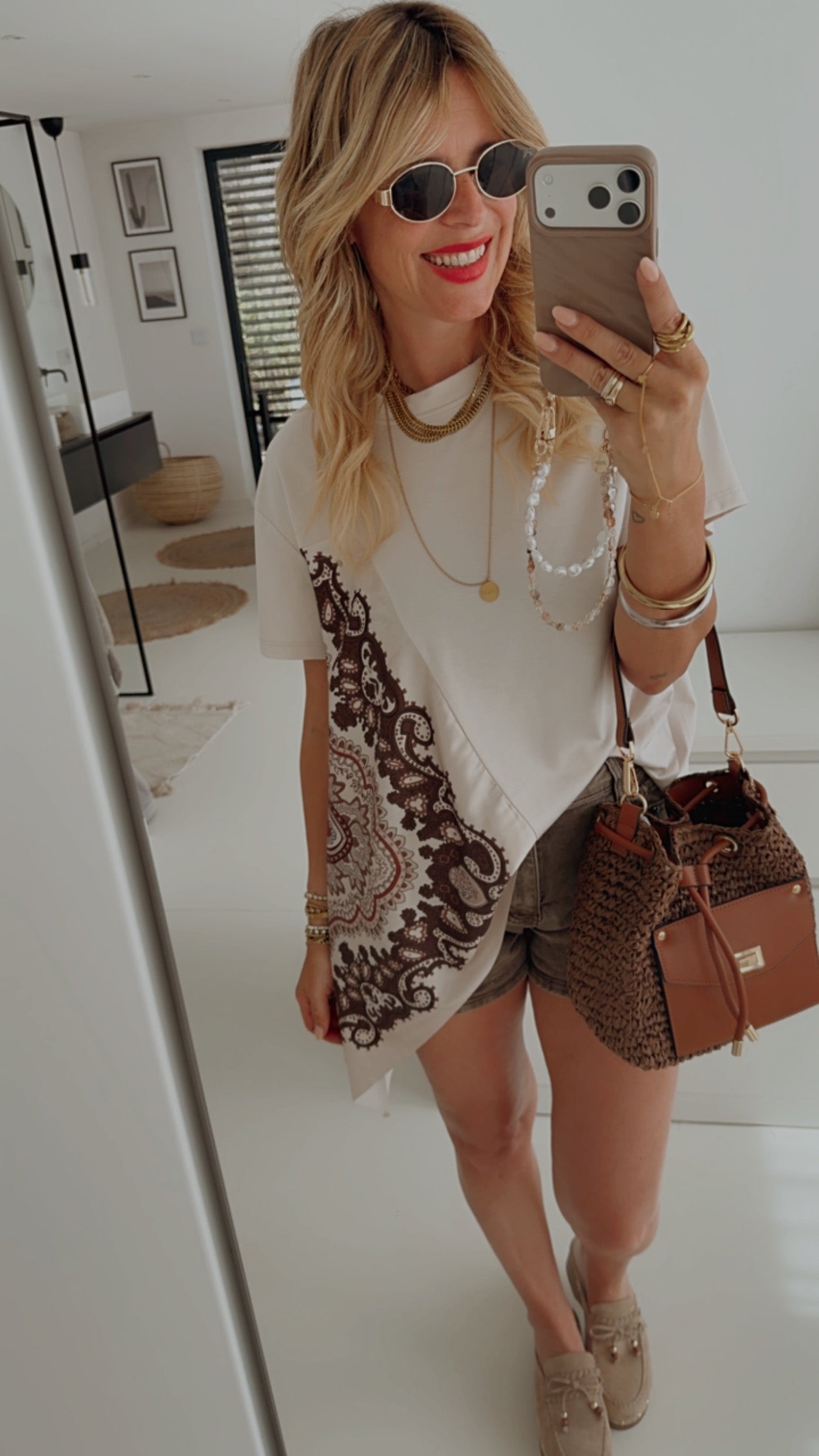 Loose T-Shirt Asymmetrisch