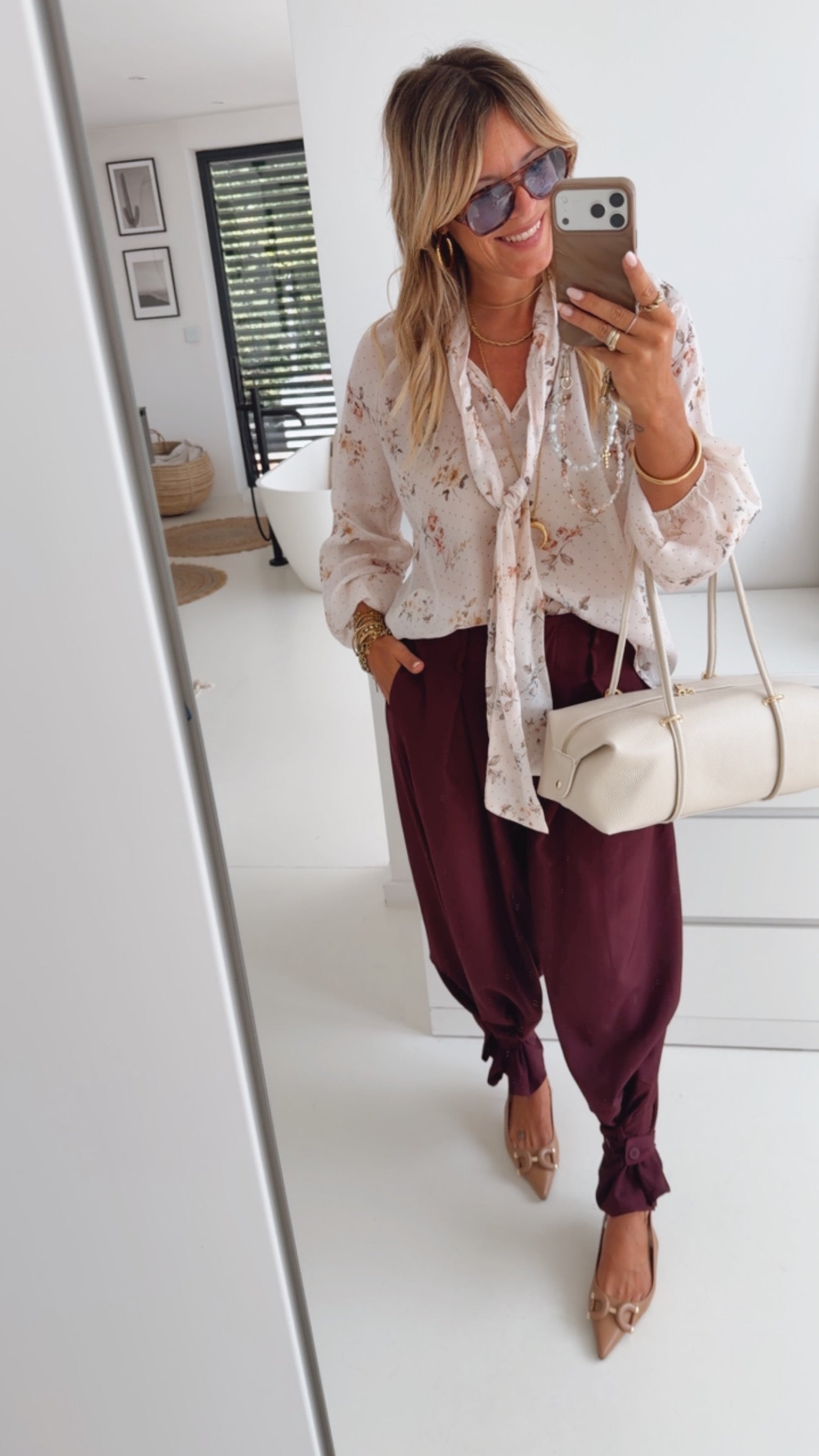 Floral Bluse Dots