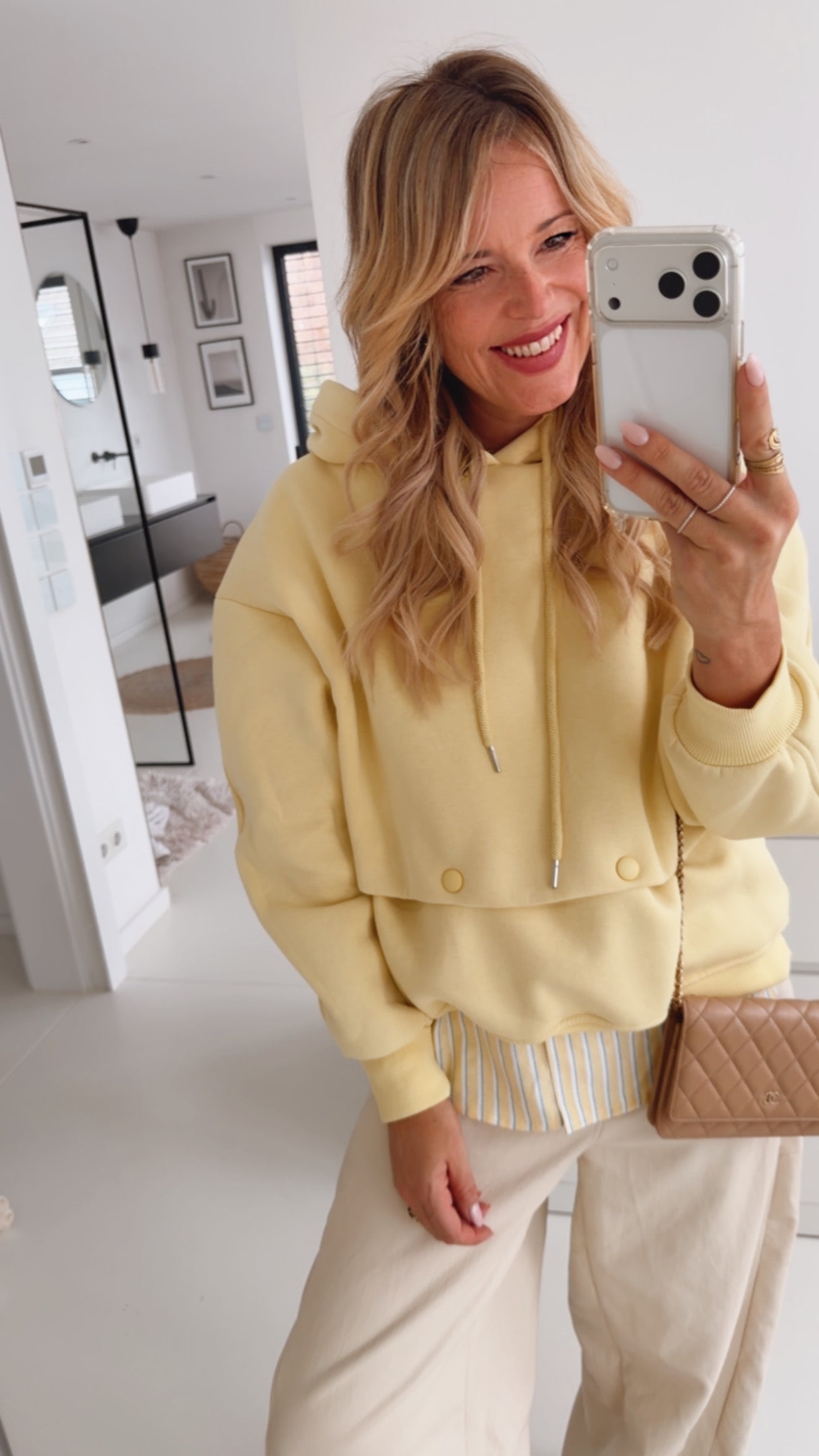 Hoodie Button Detail Cropped Alternative