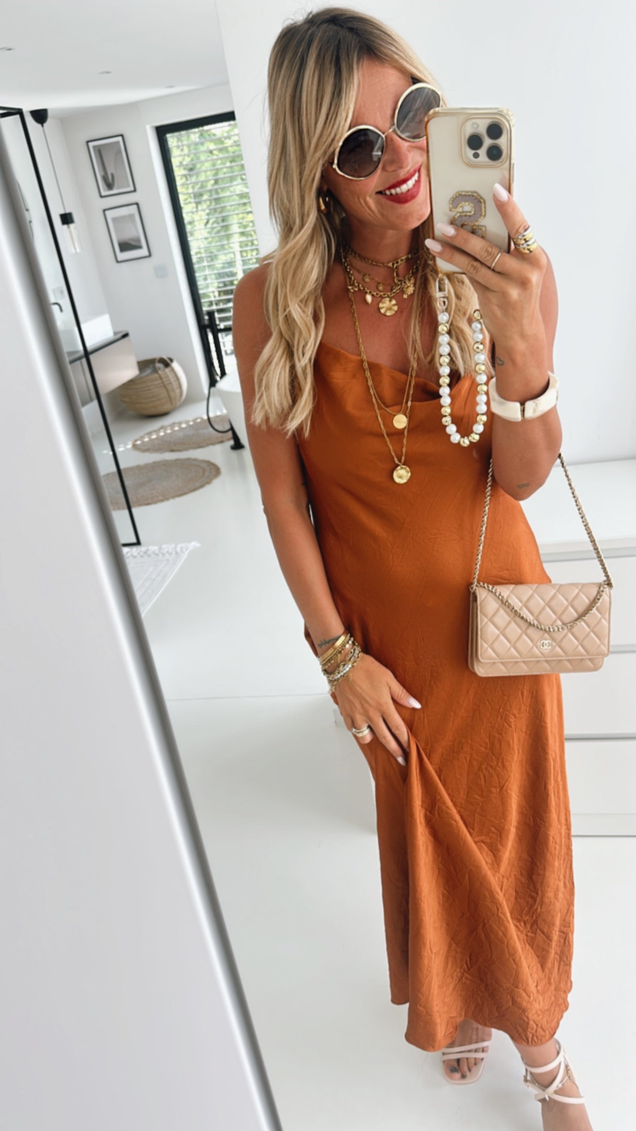 Spaghetti Kleid Waterfall