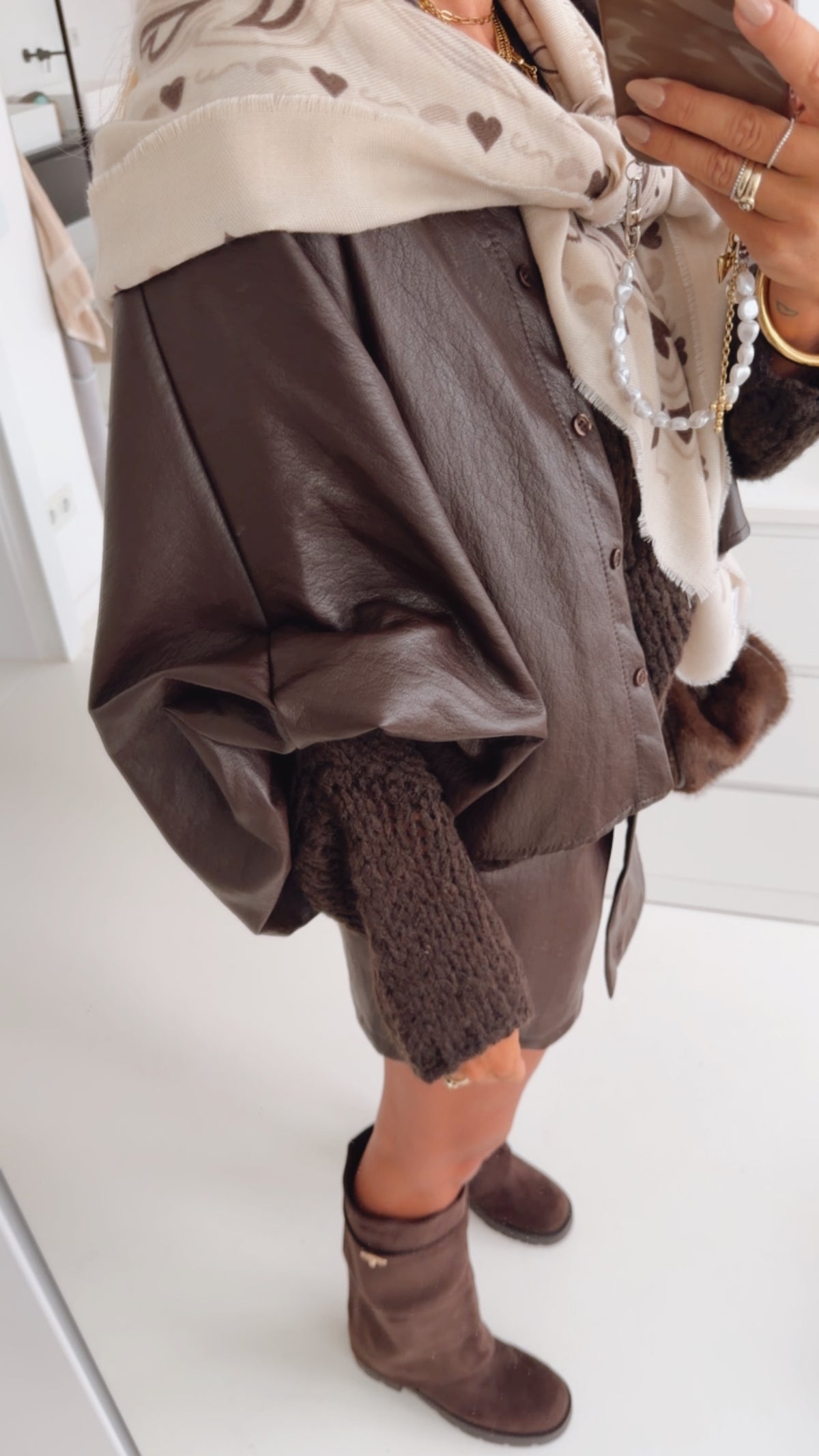 Fledermaus Jacke Lederoptik