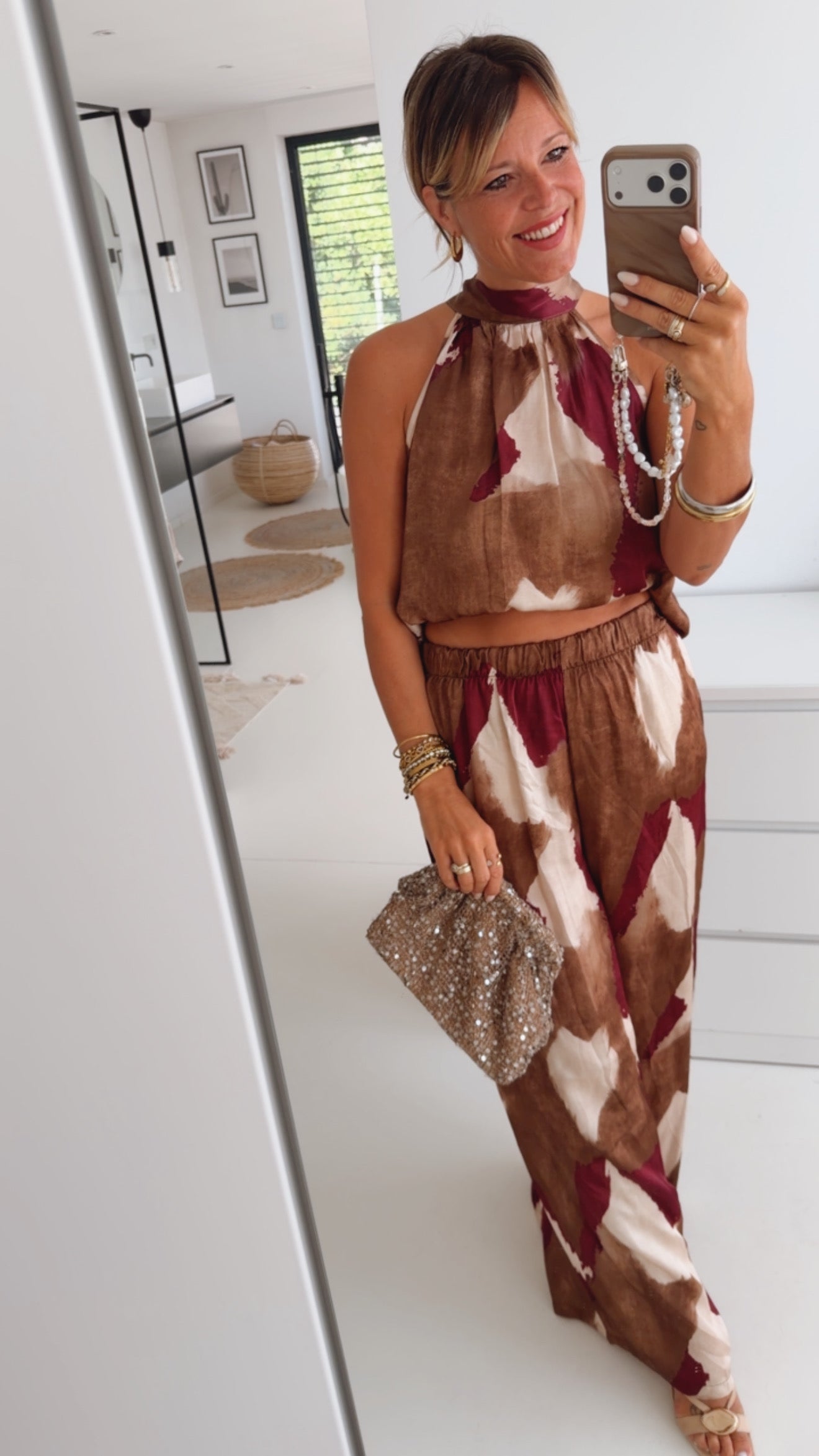 Flowy Neckholder Top Waterdots