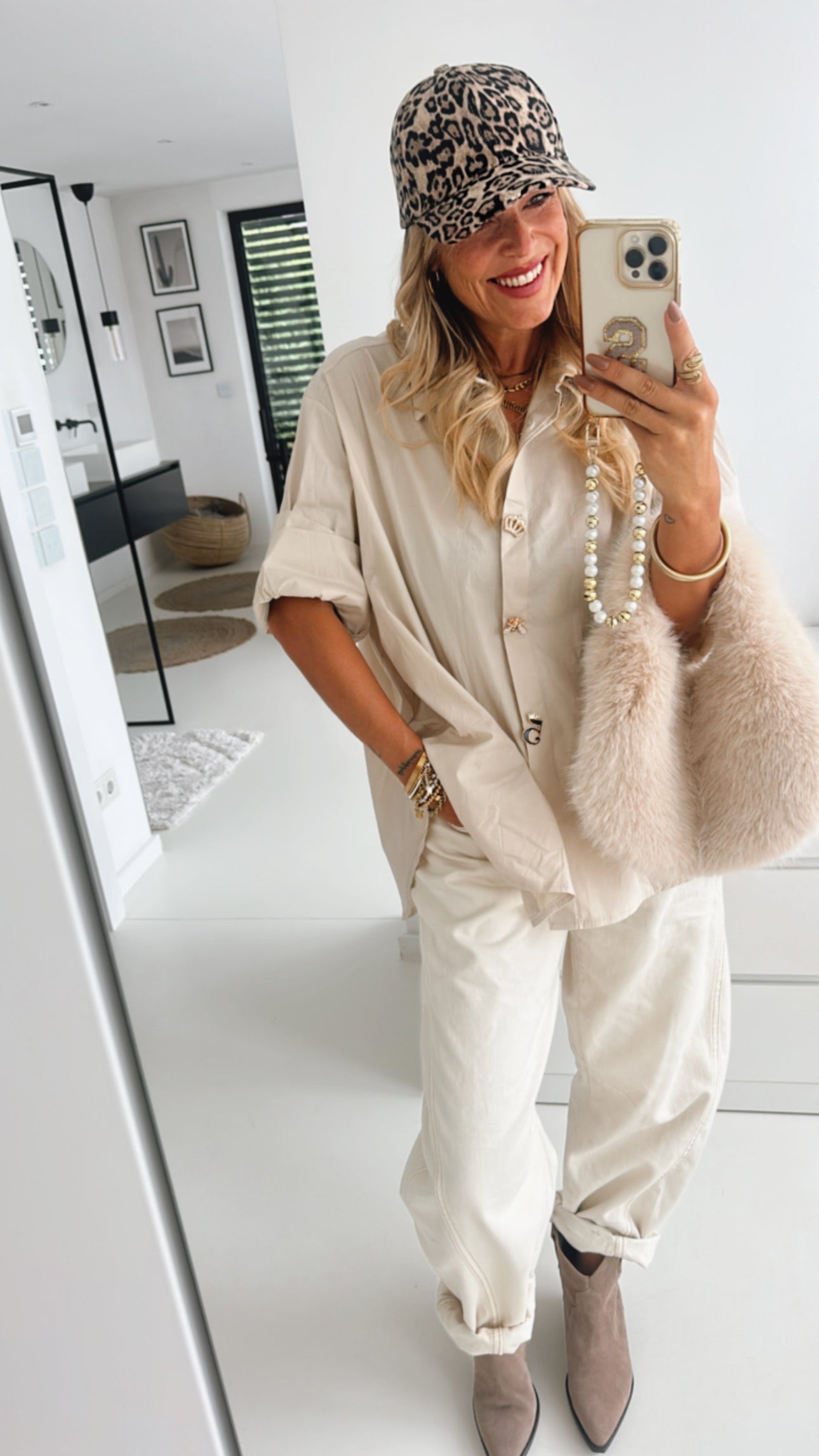 Hemd Bluse Statement Buttons