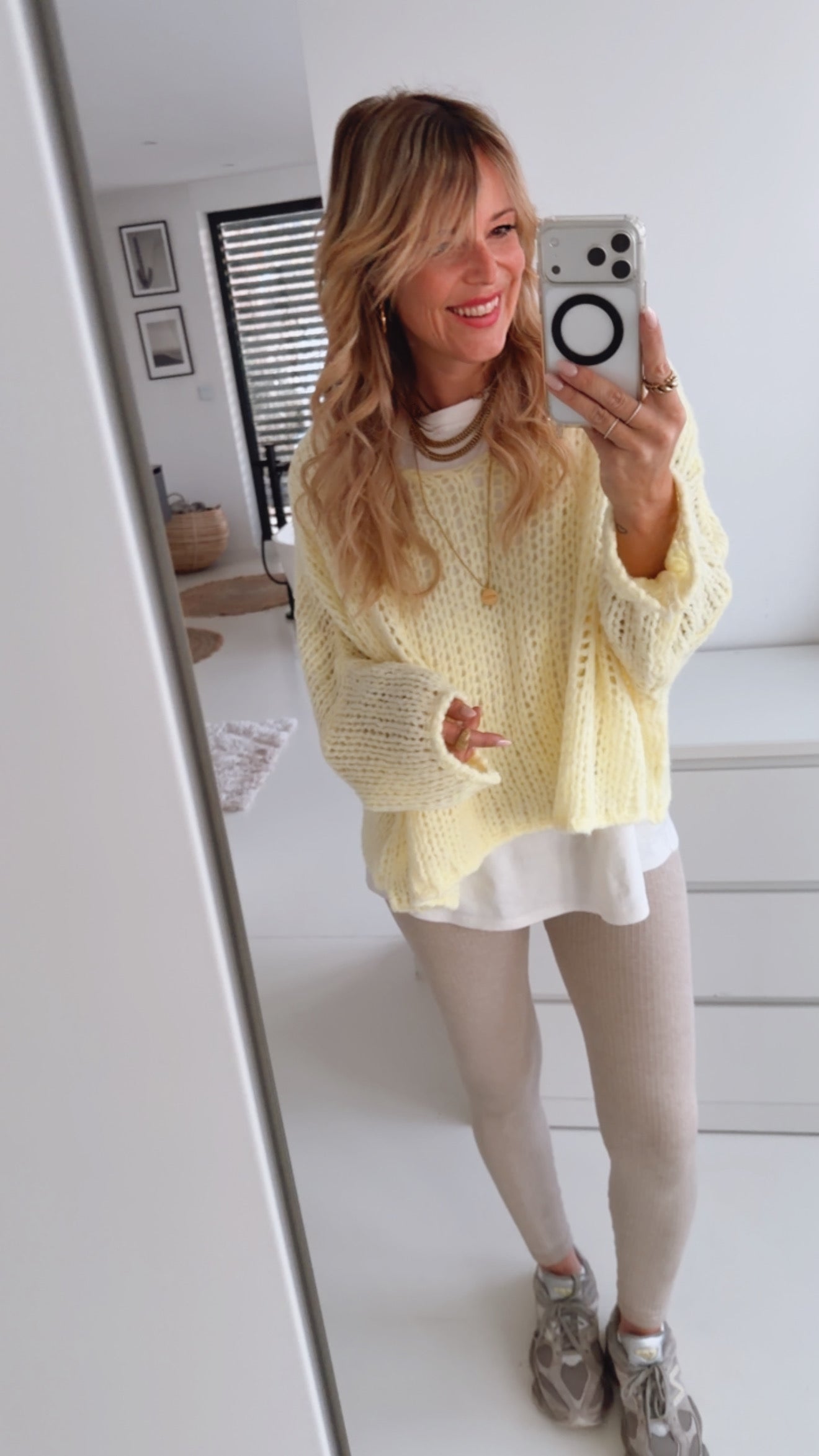 Oversize Grobstrick Pulli Loose