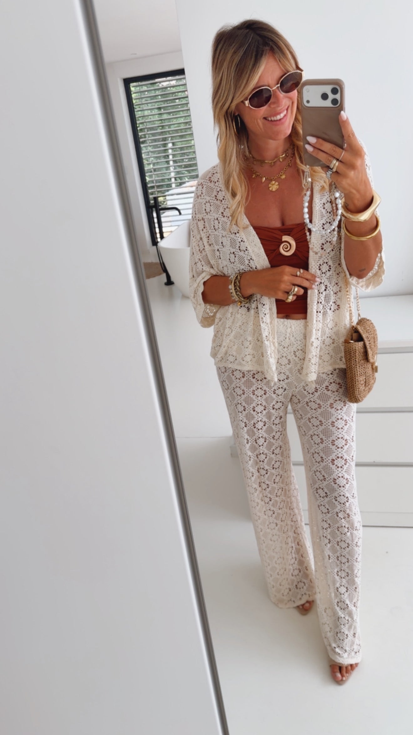 Lace Festival Hose Straight Leg