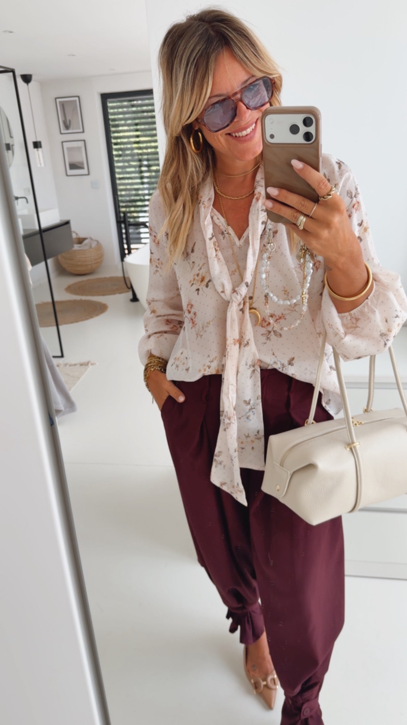 Floral Bluse Dots