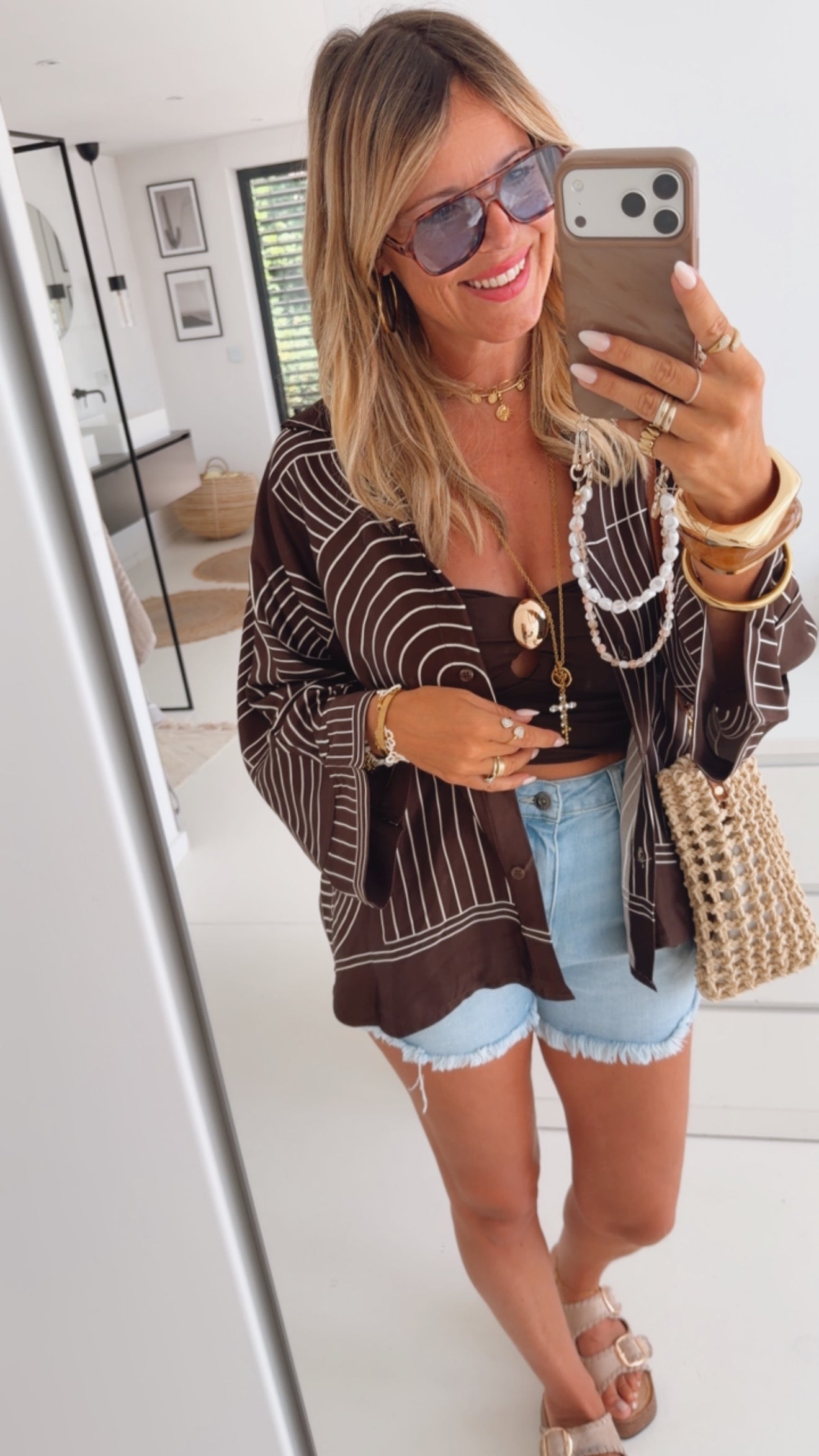 Jeans Shorts Nieten