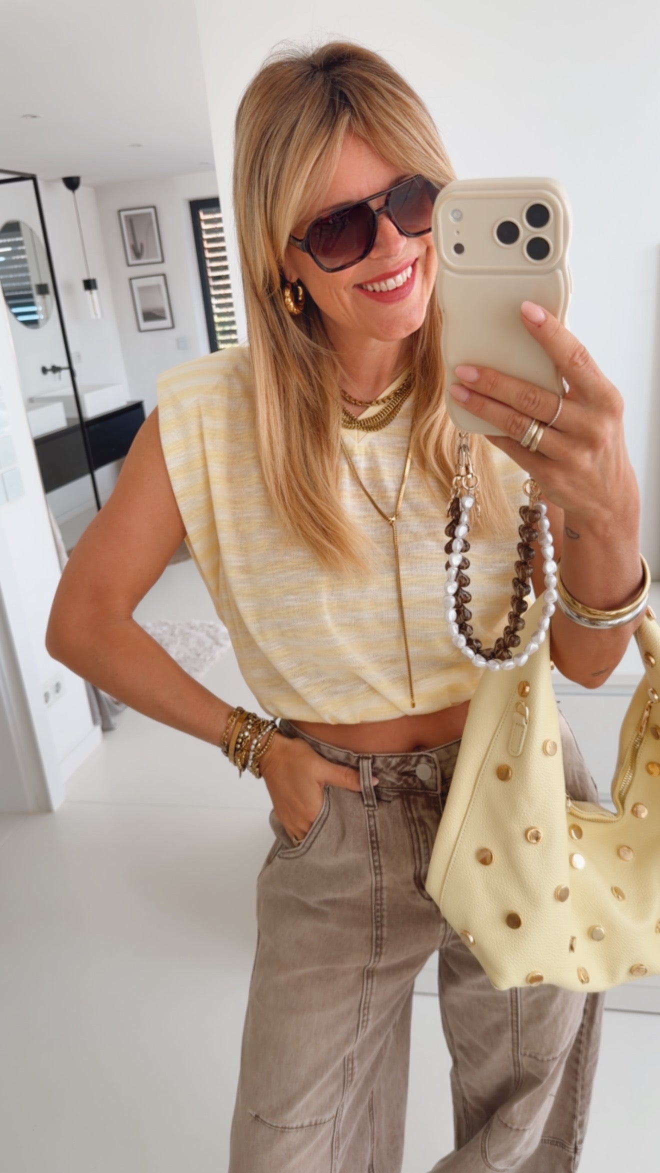 Midi Oberteil Shoulder Pads