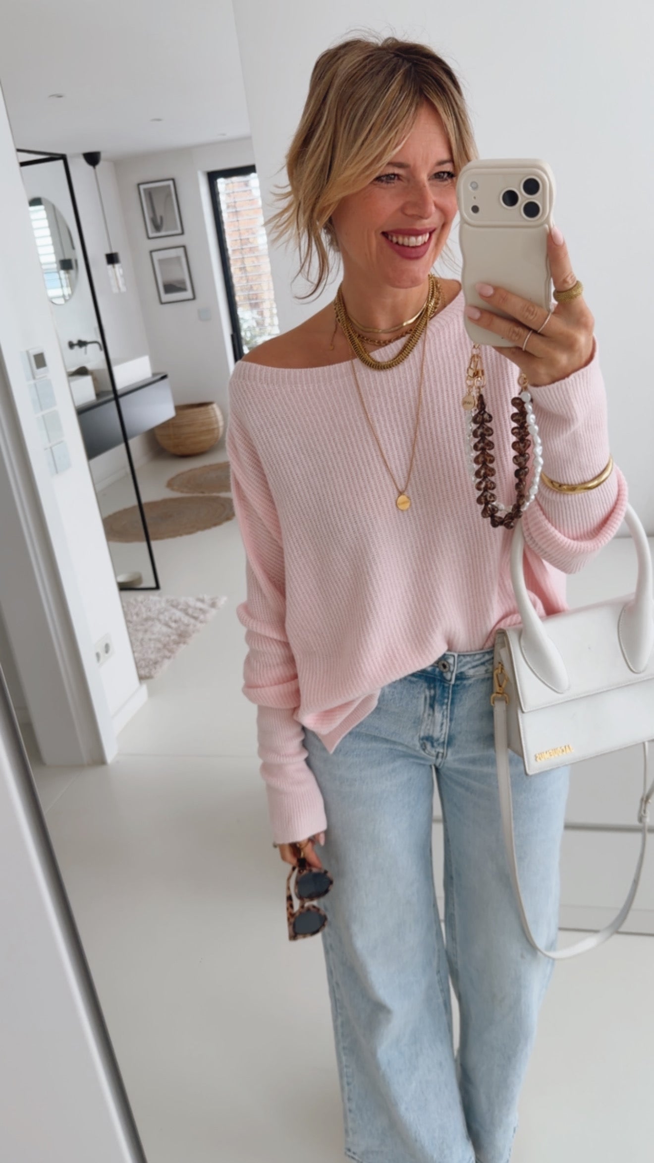 Ribbed Strick Pulli Umschlagarm