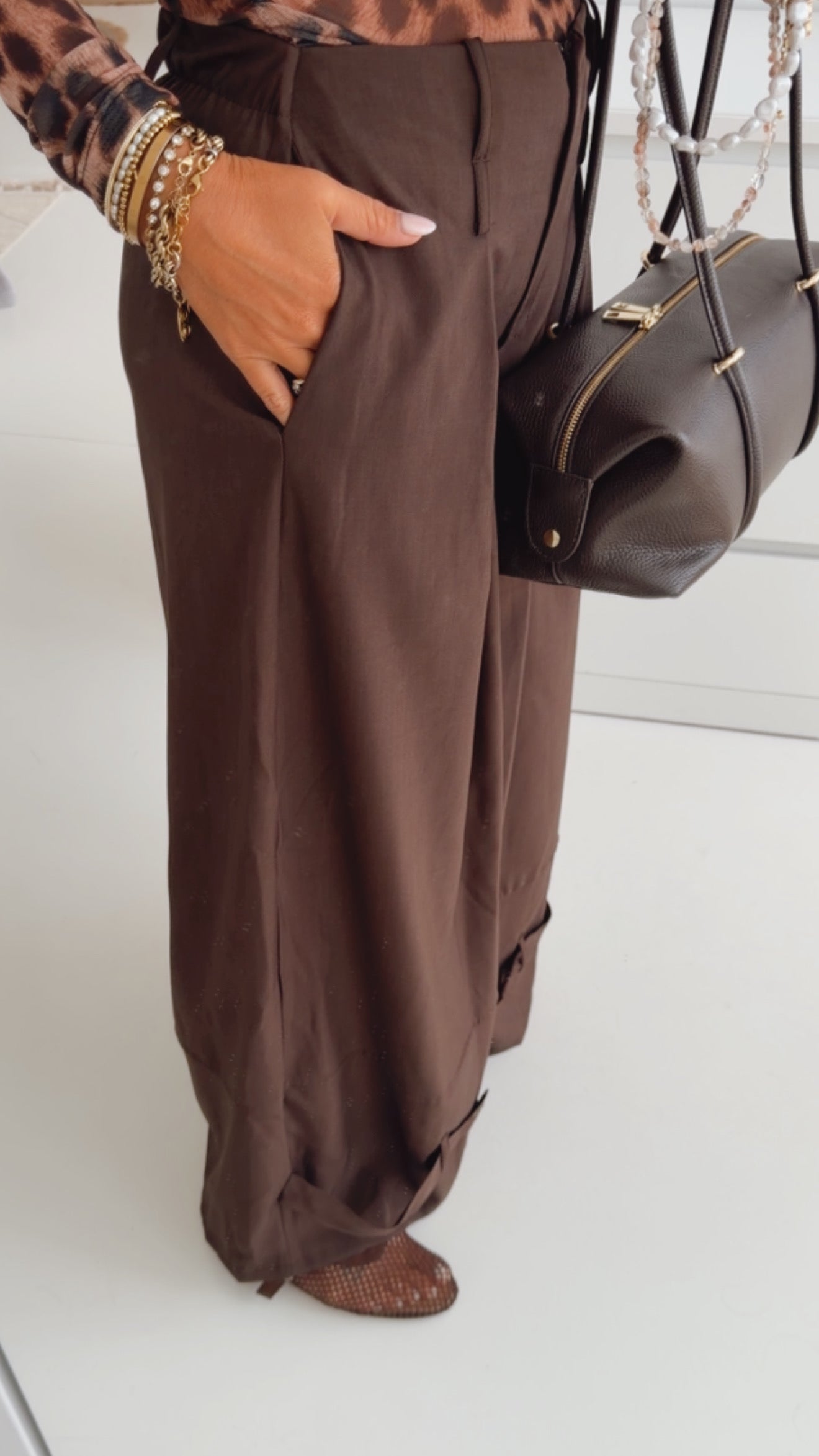 Loose Anzugs Hose Statement Saum